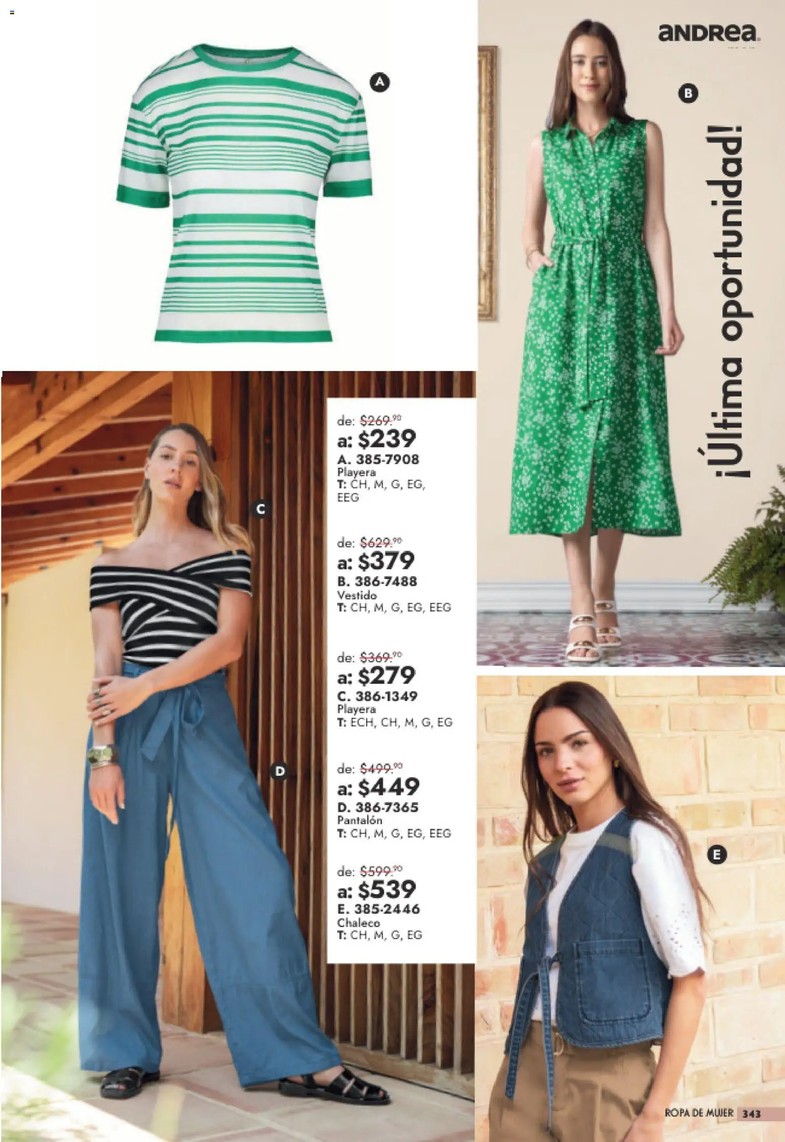 Vista previa las ofertas de la tienda Andrea - Andrea catálogo Outlet desde el 26/07/2026 