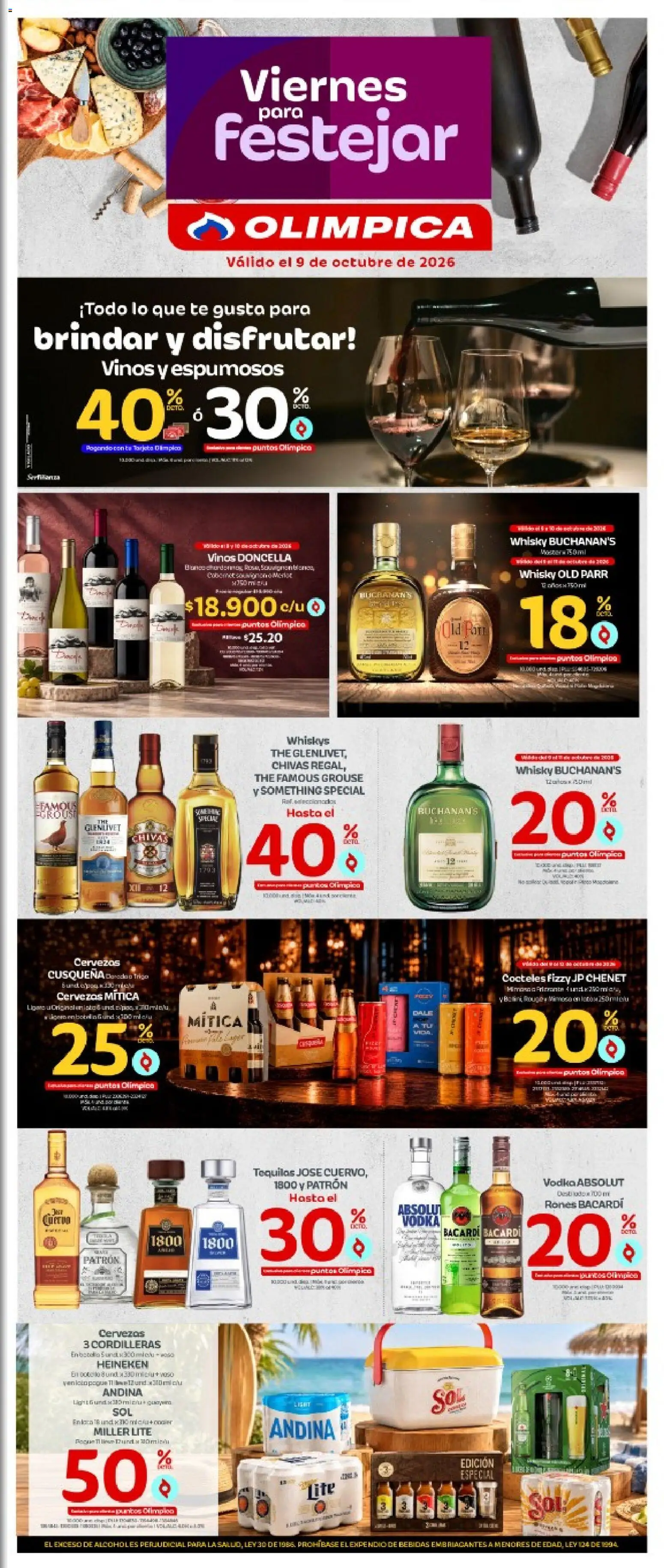  Vista previa del prospecto Olímpica catálogo Viernes para festejar del almacen Olímpica válida del 09/10/2026 al 09/10/2026