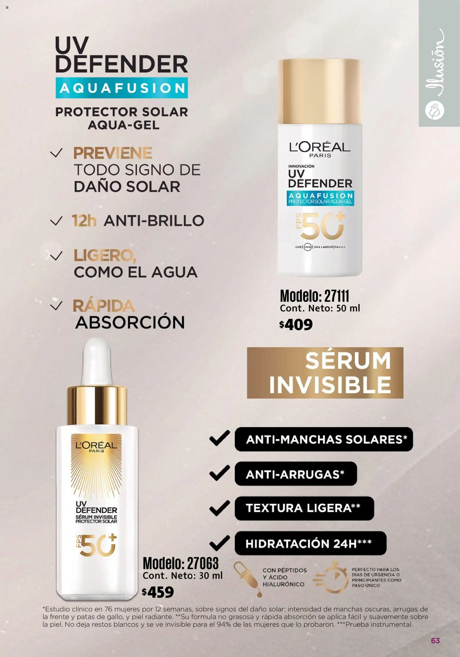 Vista previa las ofertas de la tienda Ilusión - Ilusión catálogo Marcas Amigas desde el 01/09/2026 - Agua, Protector solar, Uva, Serum, Sobre