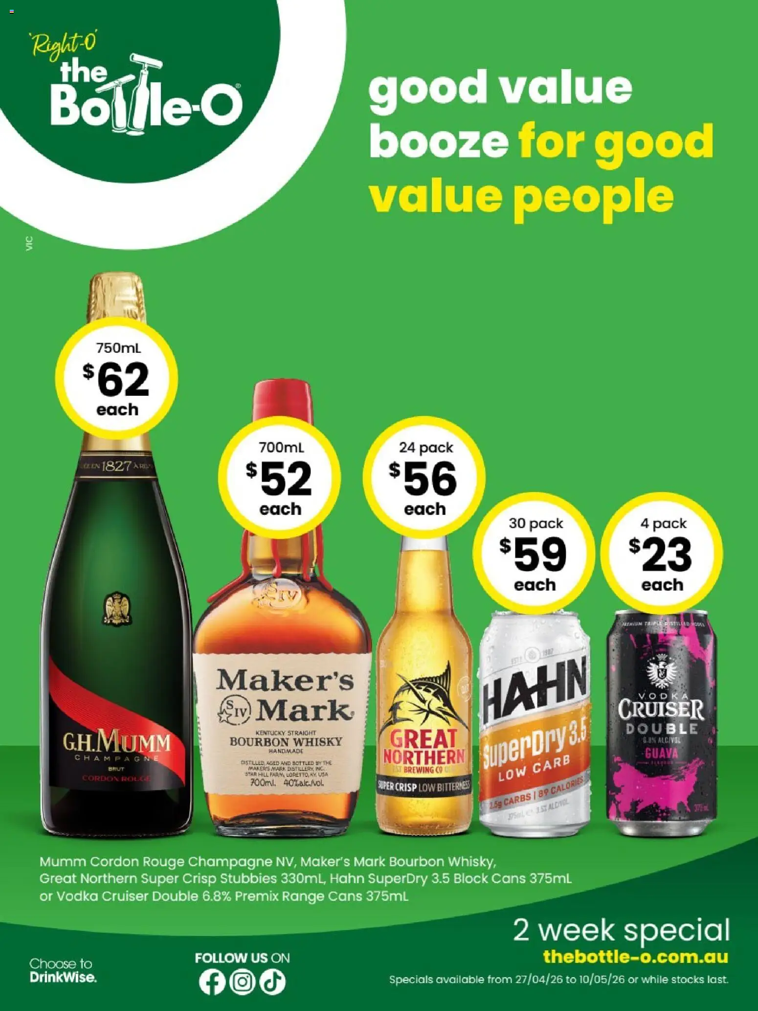 Preview of catalogue The Bottle-O catalogue BAIRNSDALE from shop The Bottle-O valid 27/04/2026