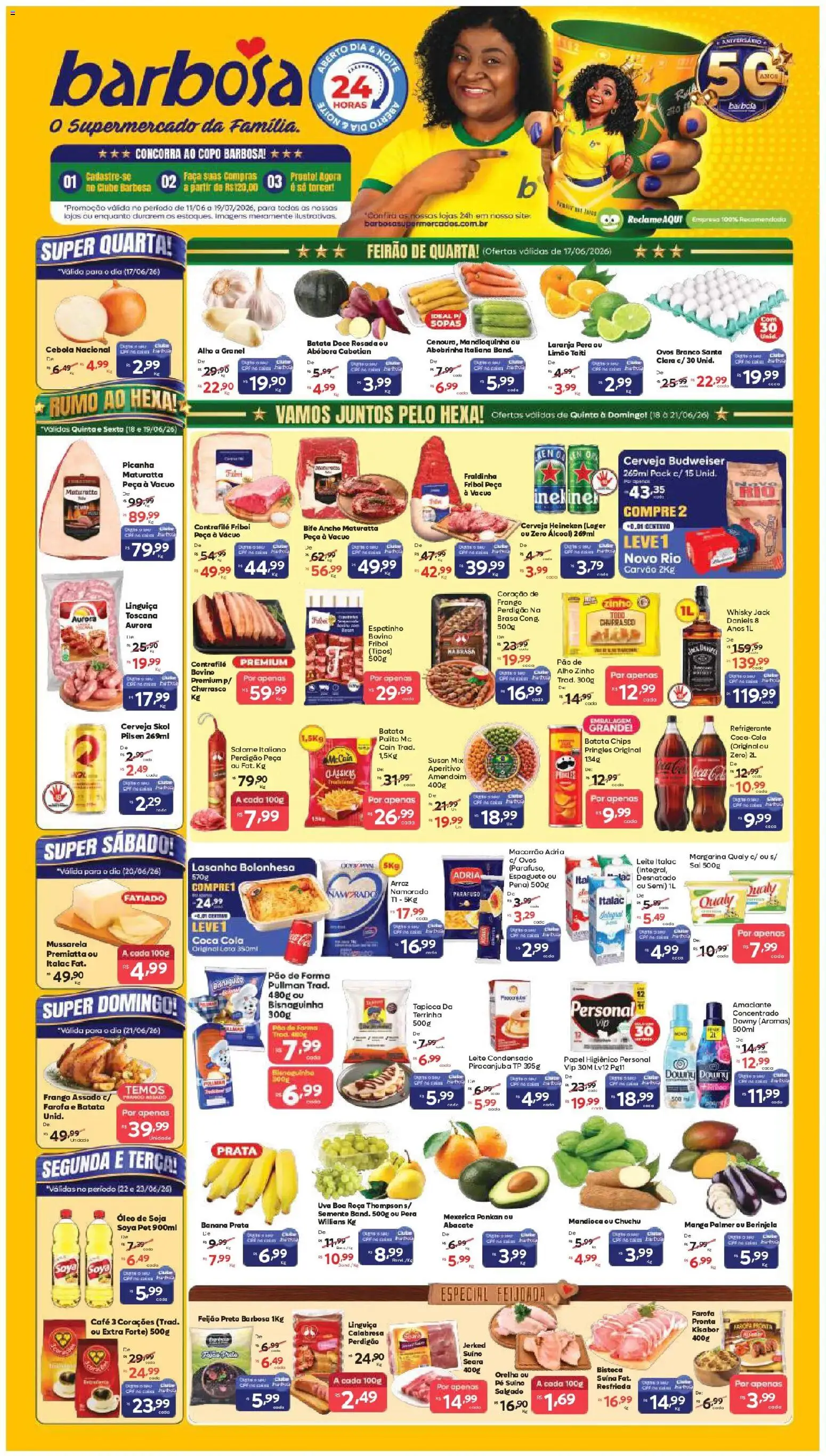 Pré-Visualização do folheto "Barbosa Supermercados ofertas Rede e Interior" da loja Barbosa Supermercados válido a partir de 17/06/2026