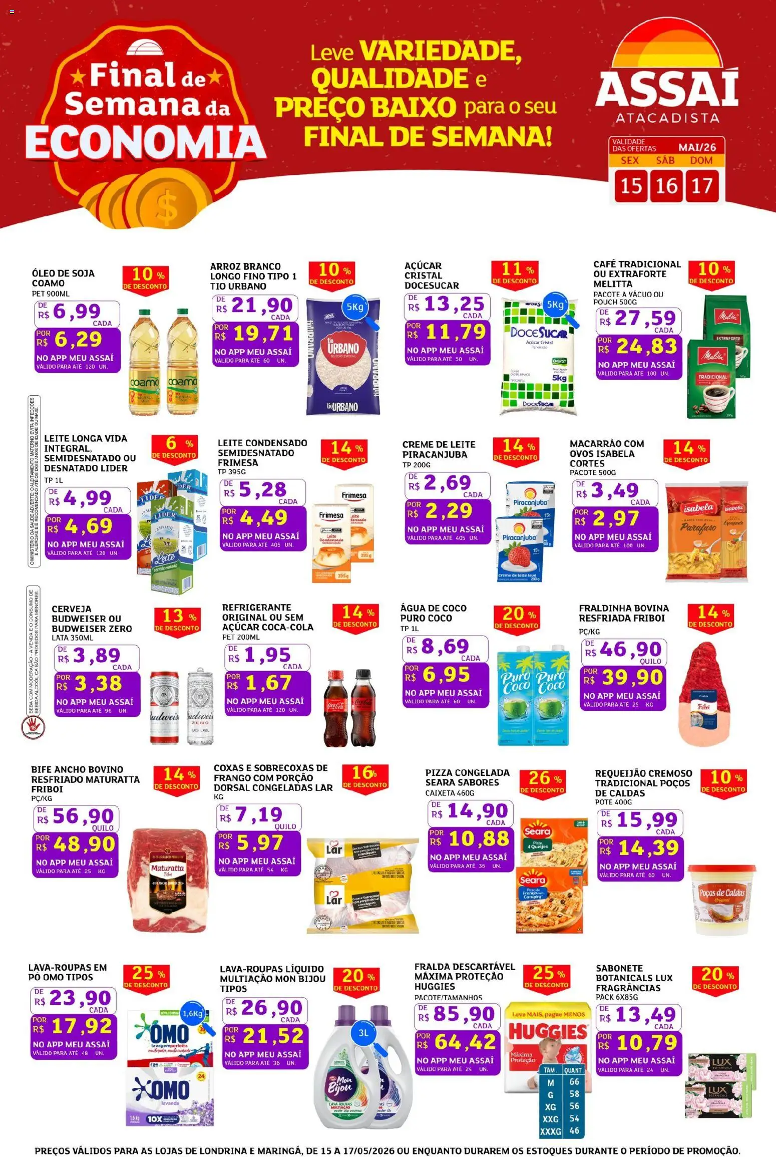 Pré-Visualização do folheto "Assaí Atacadista ofertas - PR" da loja Assaí Atacadista válido a partir de 15/05/2026