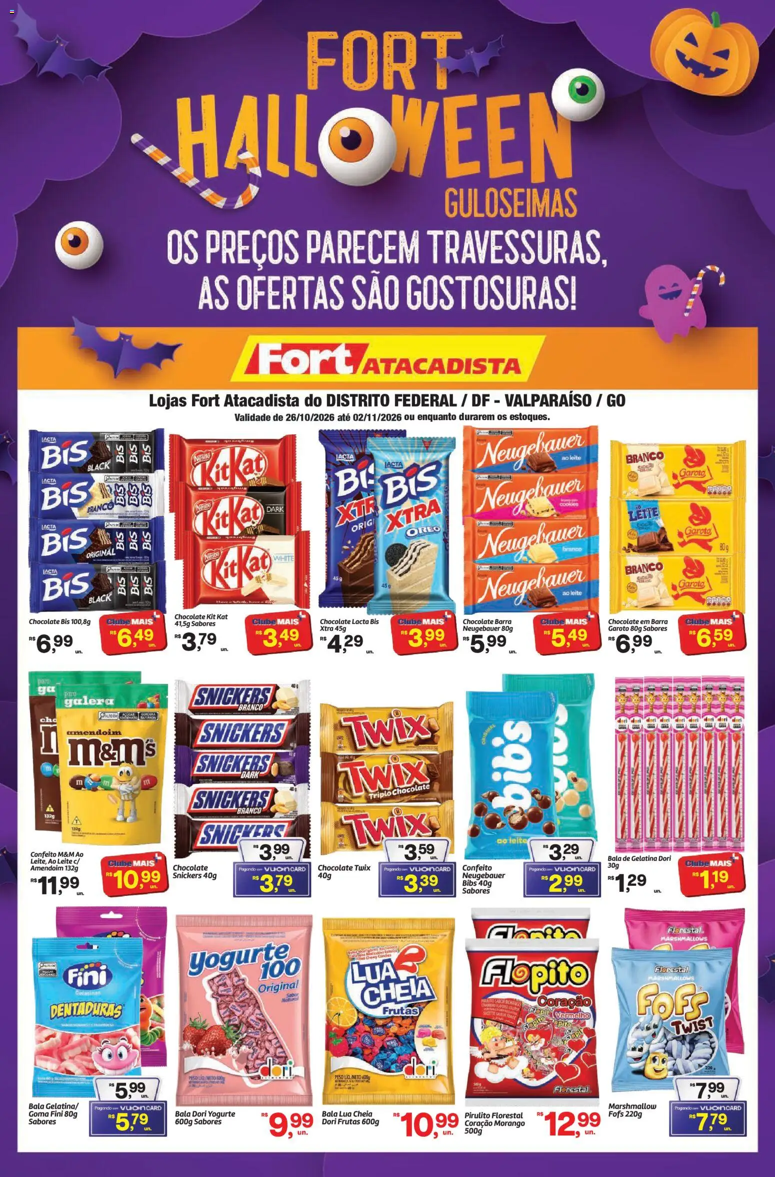 Pré-Visualização do folheto "Fort Atacadista ofertas Festival de Guloseimas Halloween" da loja Fort Atacadista válido a partir de 26/10/2026