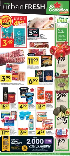 Un aperçu du dépliant Sobeys weekly flyer / circulaire du magasin Sobeys est valide à partir 24 sept. 2026