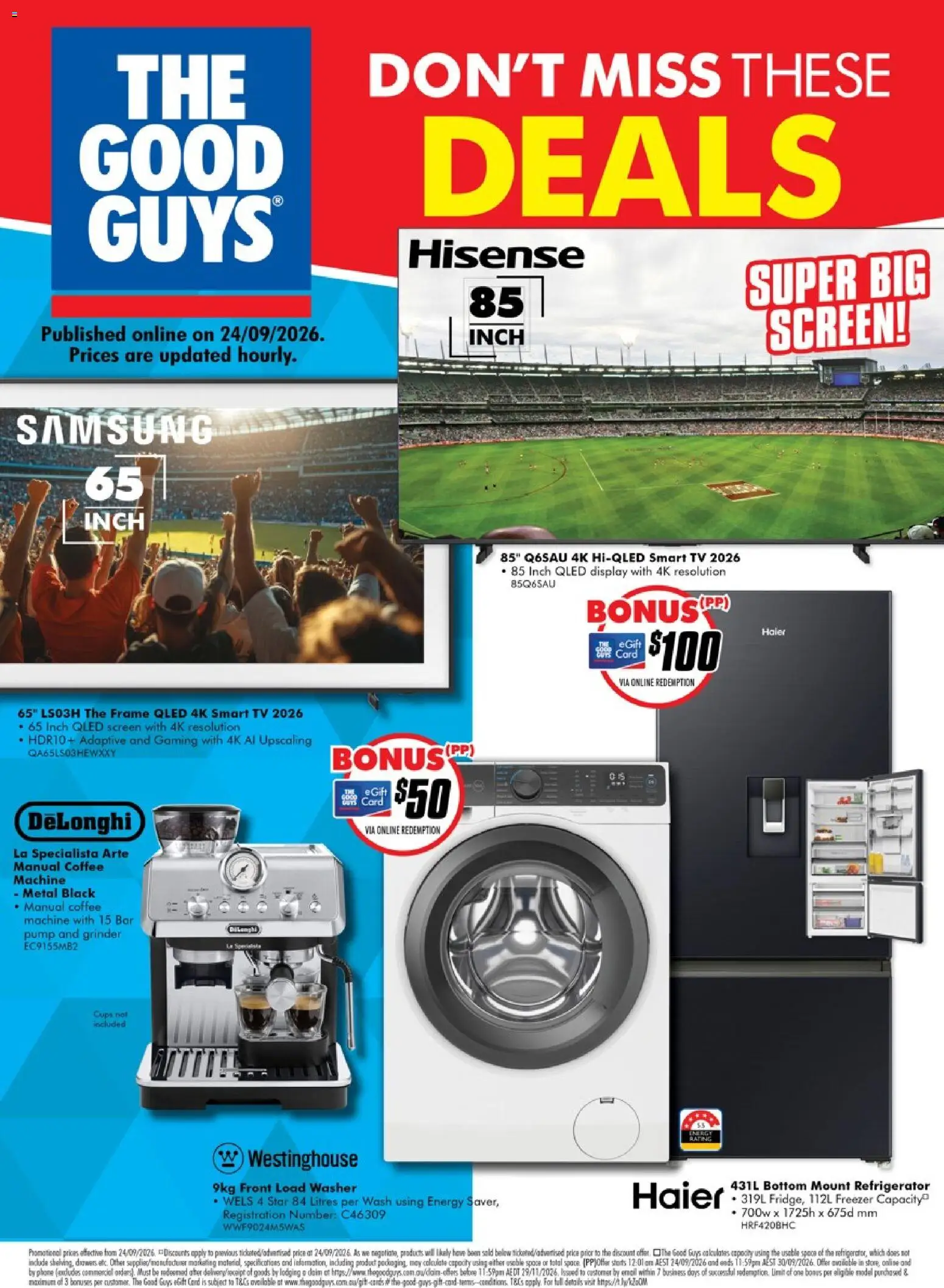 Preview of catalogue The Good Guys Don't Miss These Deals from shop The Good Guys valid 24/09/2026