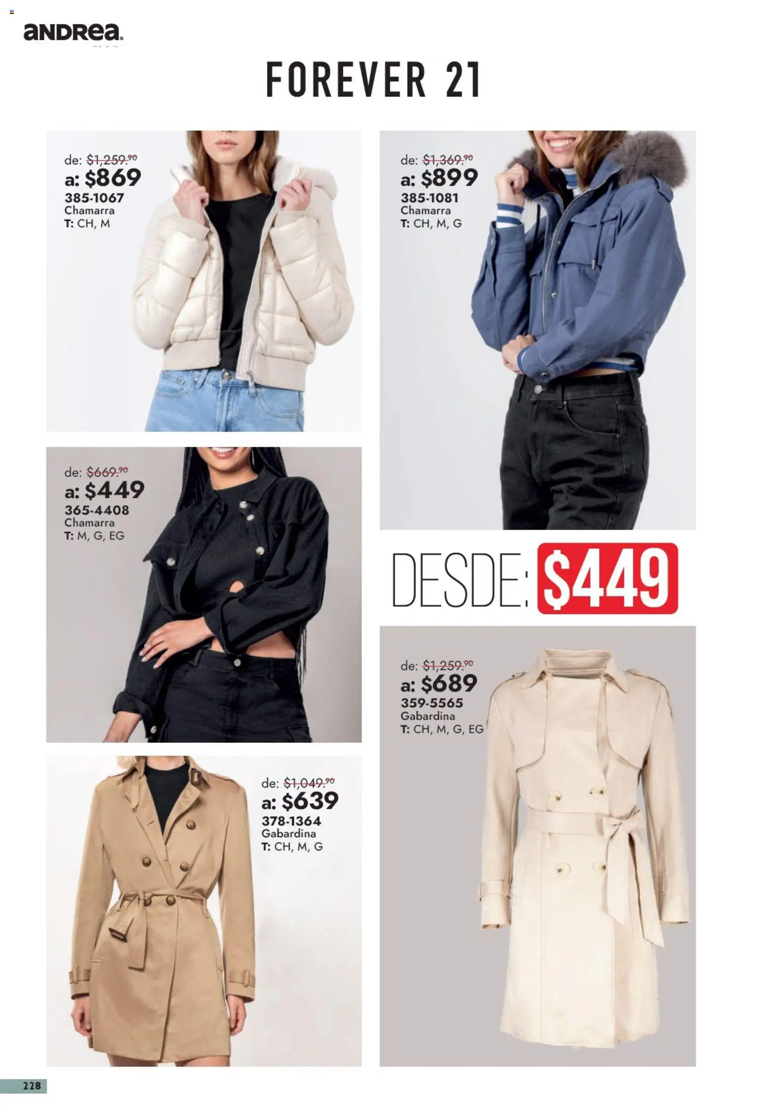 Vista previa las ofertas de la tienda Andrea - Andrea catálogo Outlet desde el 13/09/2026 