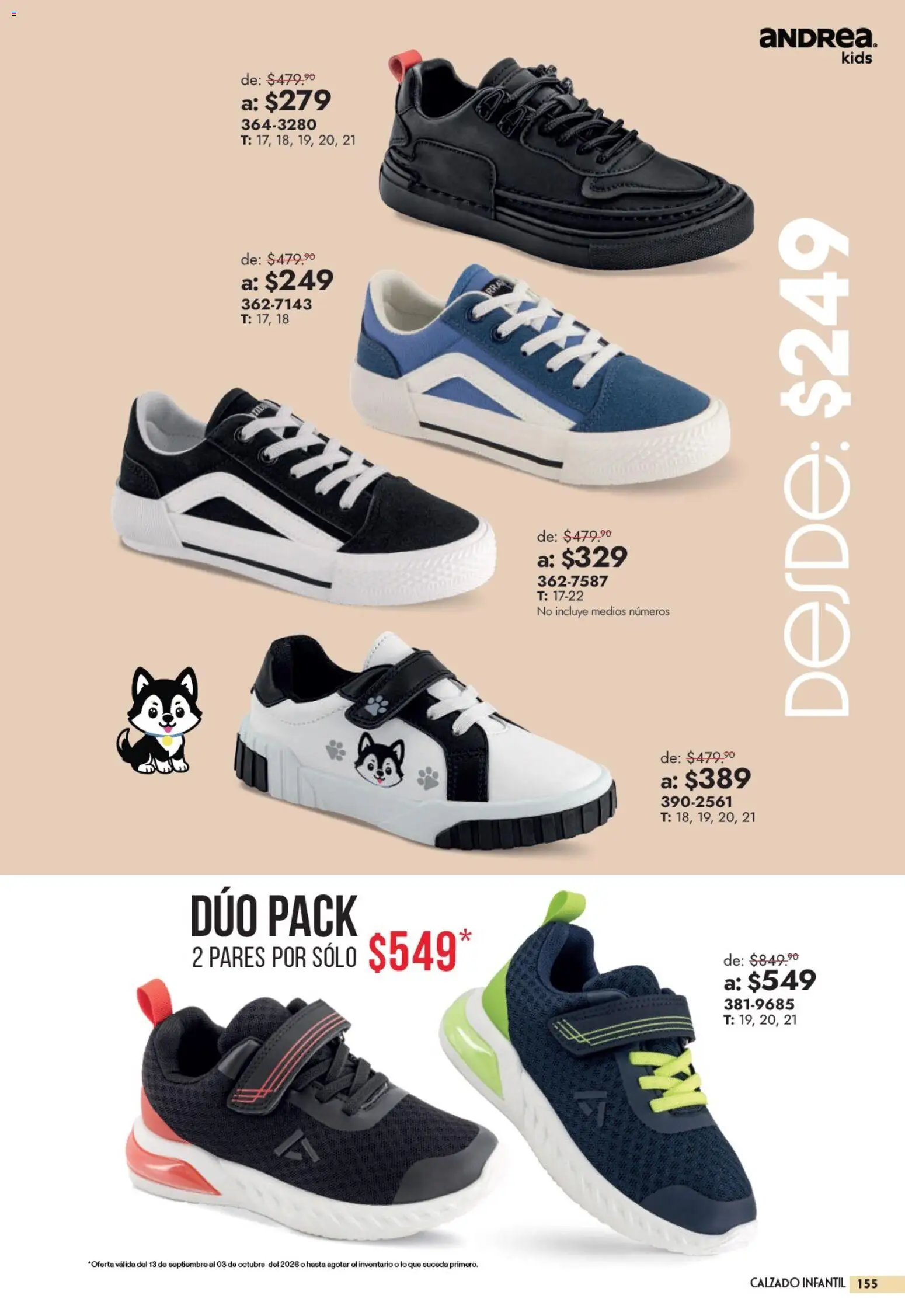 Vista previa las ofertas de la tienda Andrea - Andrea catálogo Outlet desde el 13/09/2026 