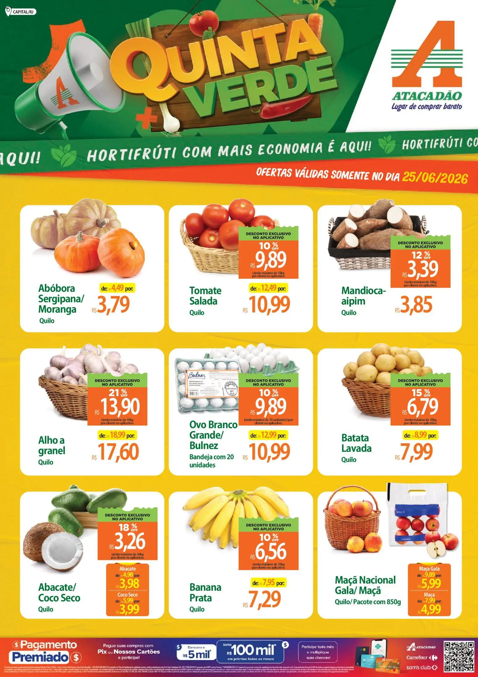 Pré-Visualização do folheto "Atacadão ofertas - RJ" da loja Atacadão válido a partir de 25/06/2026