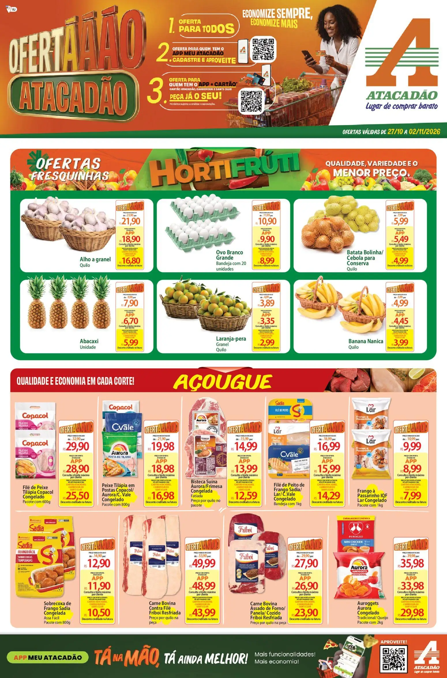 Pré-Visualização do folheto "Atacadão ofertas - RJ" da loja Atacadão válido a partir de 27/10/2026