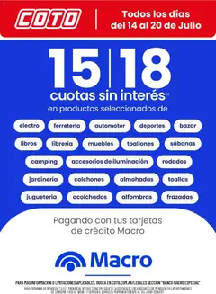Vista previa del folleto de la tienda Coto válido desde el 14/07/2026 