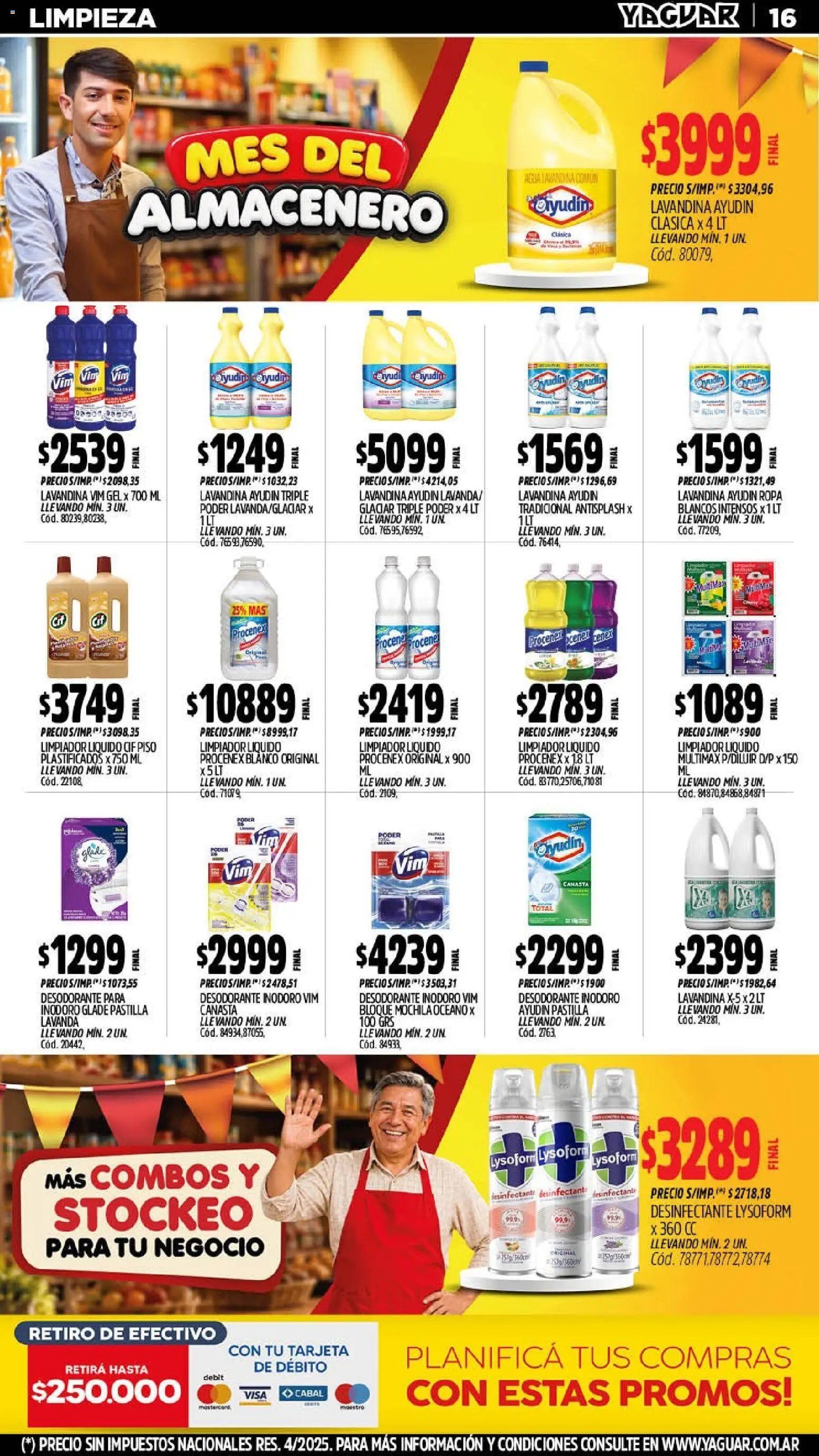 Vista previa del folleto de la tienda Yaguar válido desde el 14/09/2026 - Ropa, Agua, Mochila, Inodoro, Lavandina, Canasta, Desinfectante, Limpiador