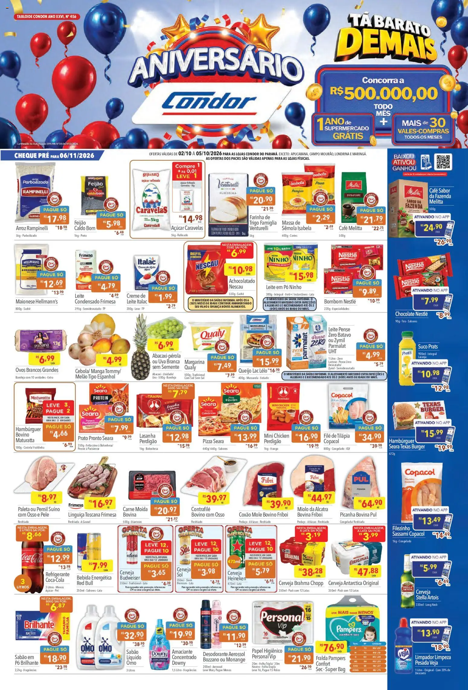 Pré-Visualização do folheto "Supermercados Condor ofertas Semanal" da loja Supermercados Condor válido a partir de 02/10/2026