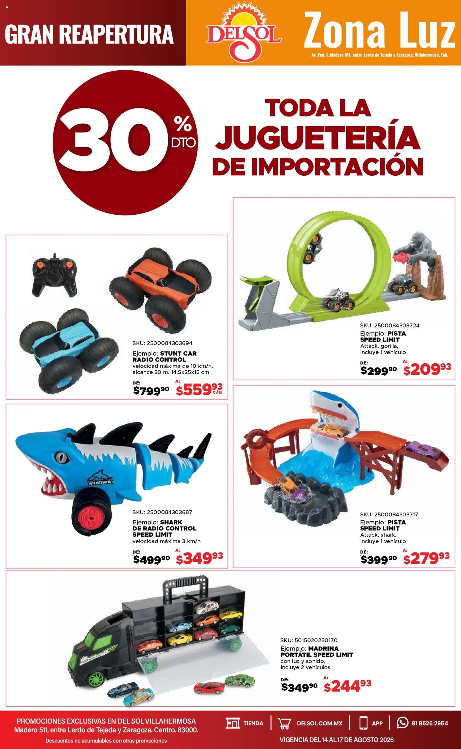 Vista previa las ofertas de la tienda Del Sol y Woolworth - Del Sol y Woolworth catálogo 4 Días de Grandes Promociones desde el 14/08/2026 