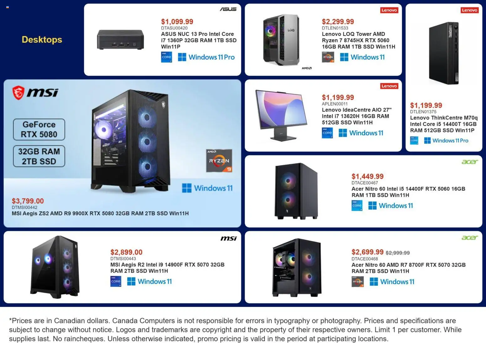 Preview of leaflet Canada Computers weekly flyer from shop Canada Computers is valid from Jul 14, 2026