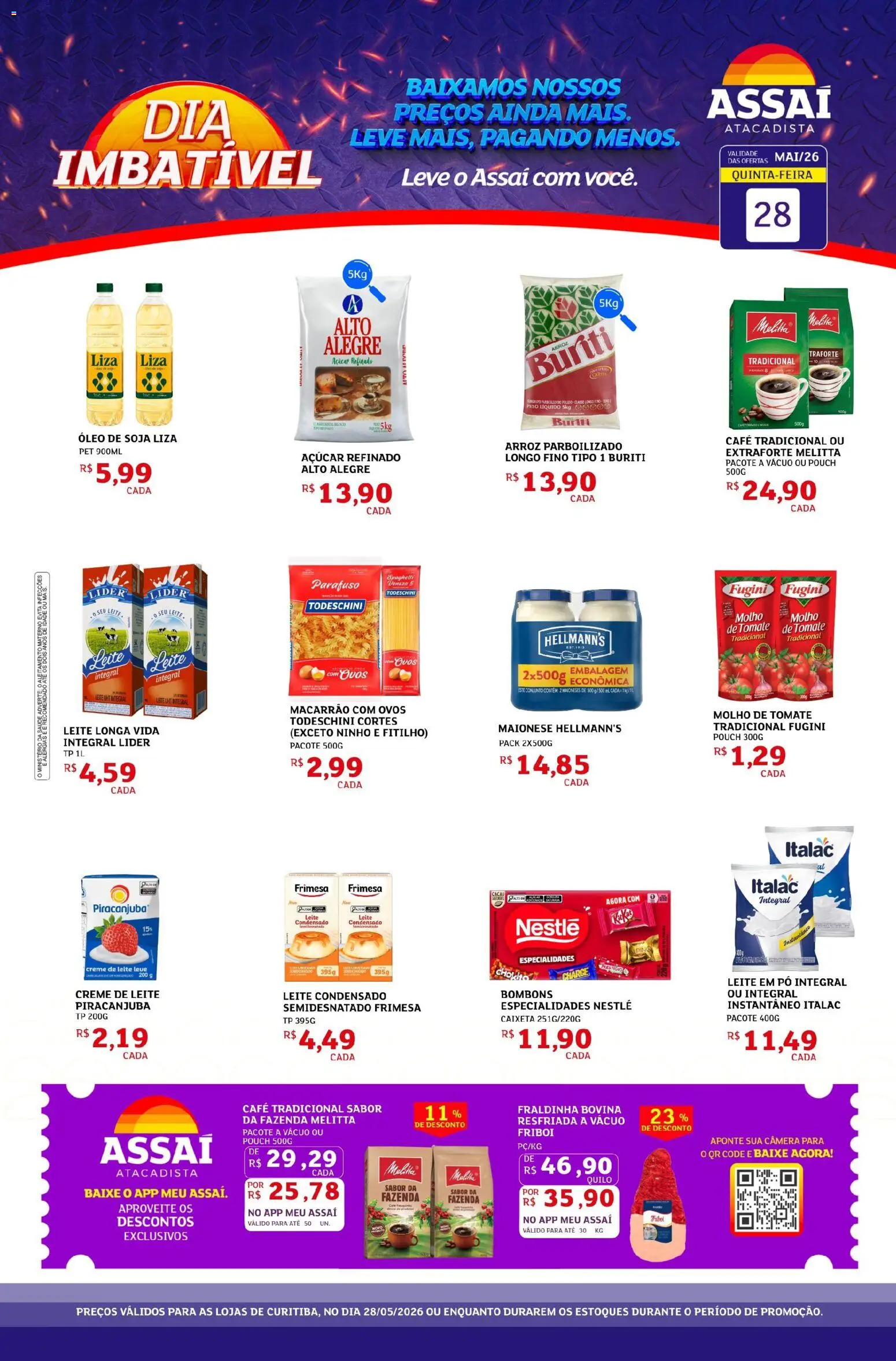 Pré-Visualização do folheto "Assaí Atacadista ofertas - PR" da loja Assaí Atacadista válido a partir de 28/05/2026