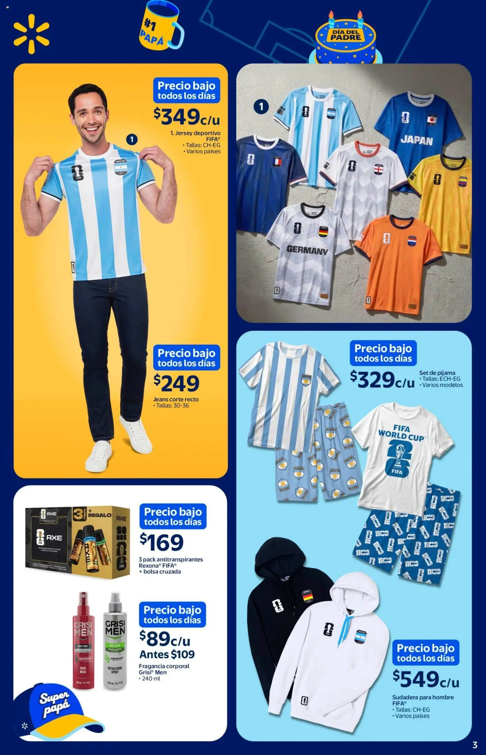 Vista previa las ofertas de la tienda Walmart - Walmart folleto El mejor doblete para papá desde el 11/05/2026 - Papa, Bolsa, Sudadera, Pijama, Fragancia
