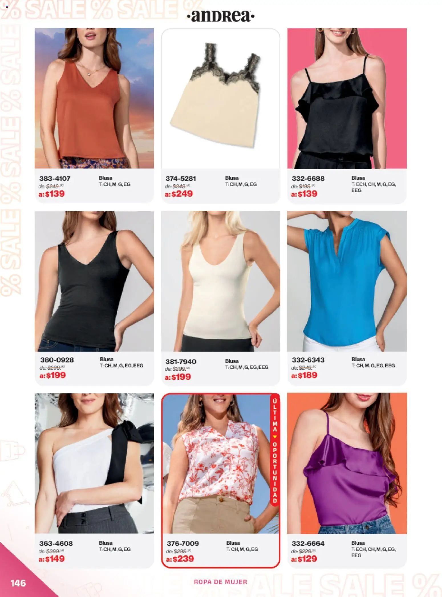 Vista previa las ofertas de la tienda Andrea - Catálogo Outlet desde el 21/12/2025 - Ropa, Blusa