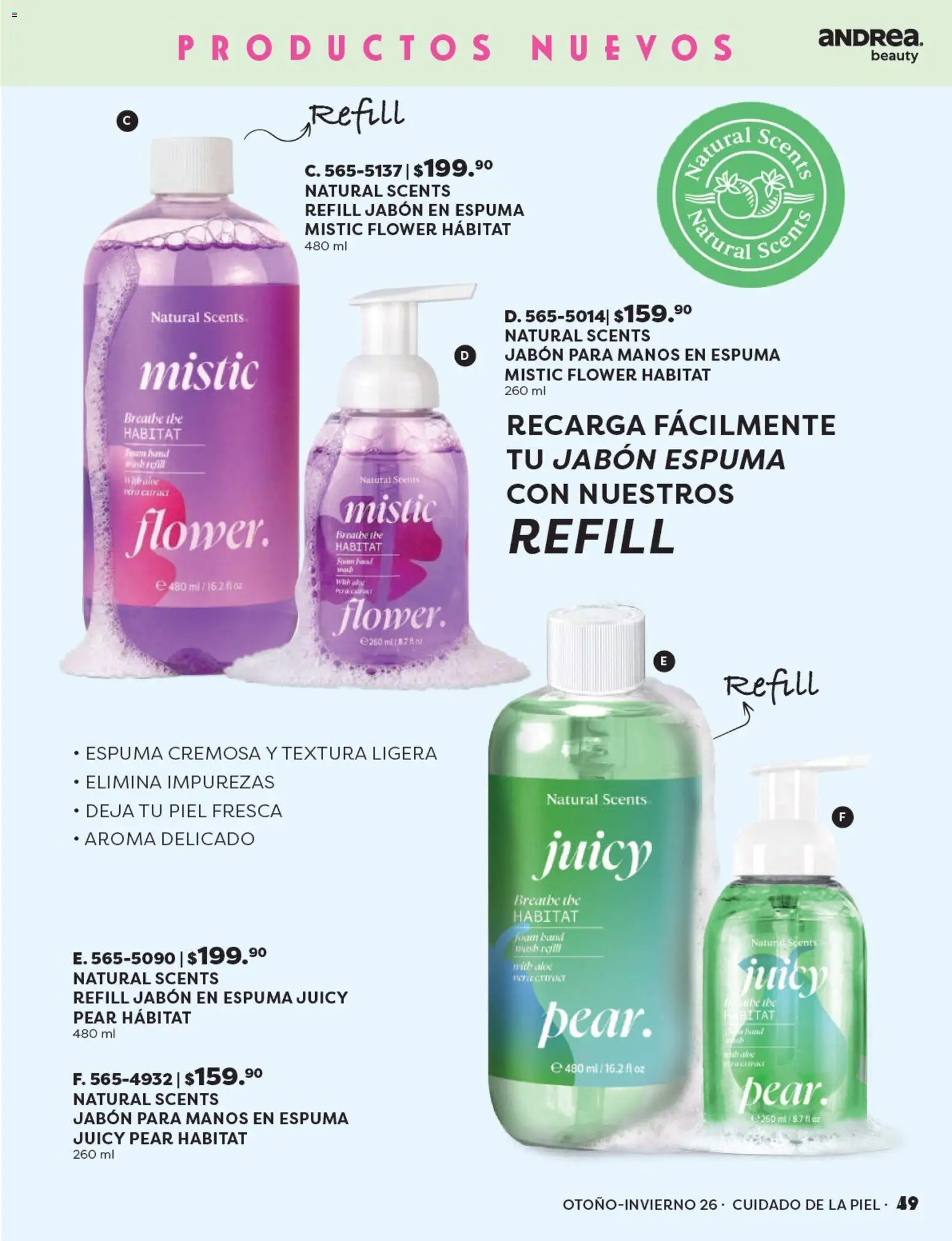Vista previa las ofertas de la tienda Andrea - Andrea catálogo Beauty desde el 23/08/2026 - Jabón, Espuma