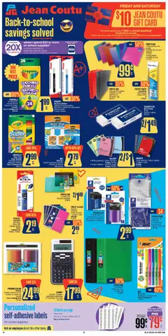 Preview of leaflet Jean Coutu flyer - School Booklet from shop Jean Coutu is valid from Jul 30, 2026
