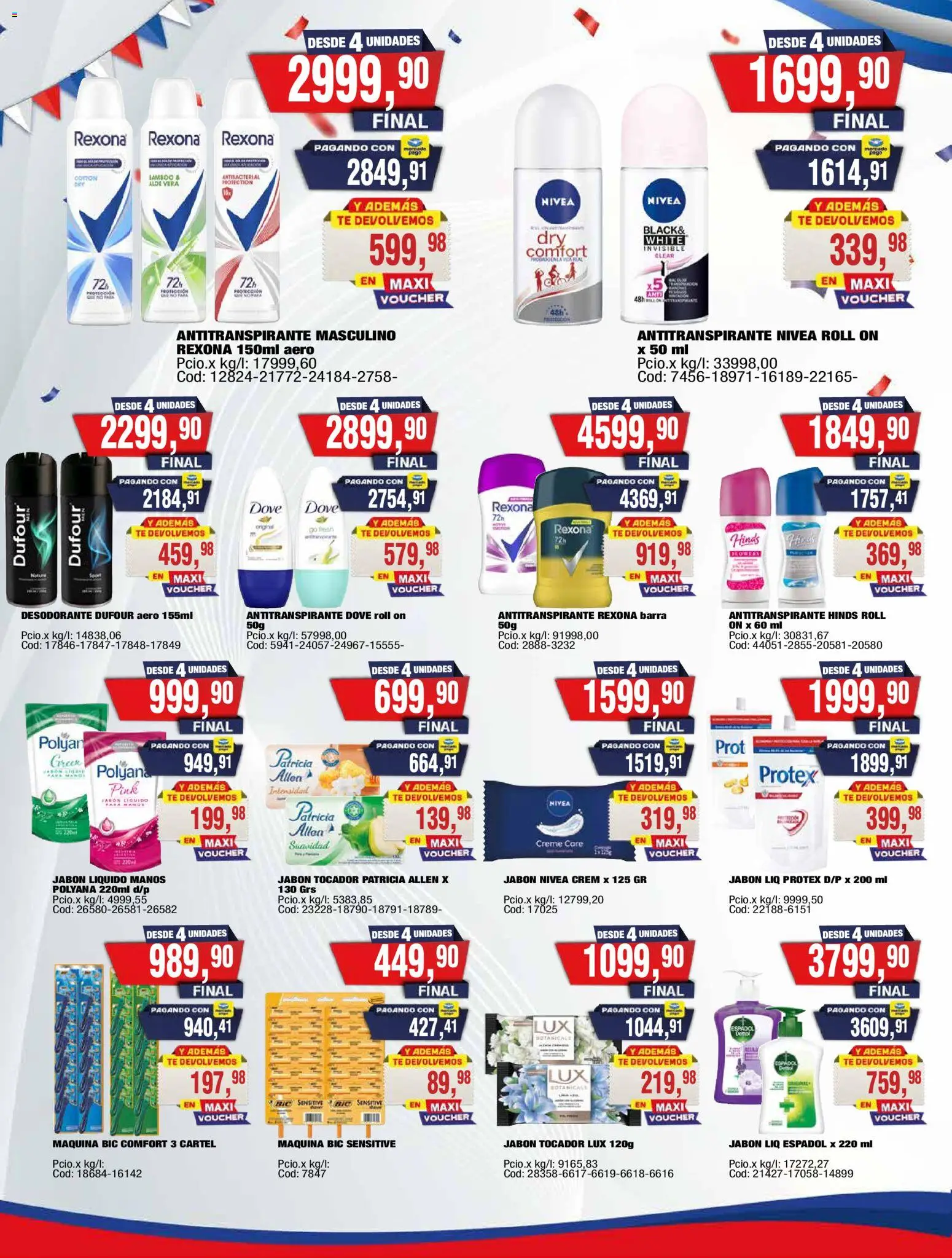 Vista previa del folleto de la tienda Maxiconsumo válido desde el 10/08/2026 - Té, Desodorante, Jabón, Jabón líquido, Antitranspirante