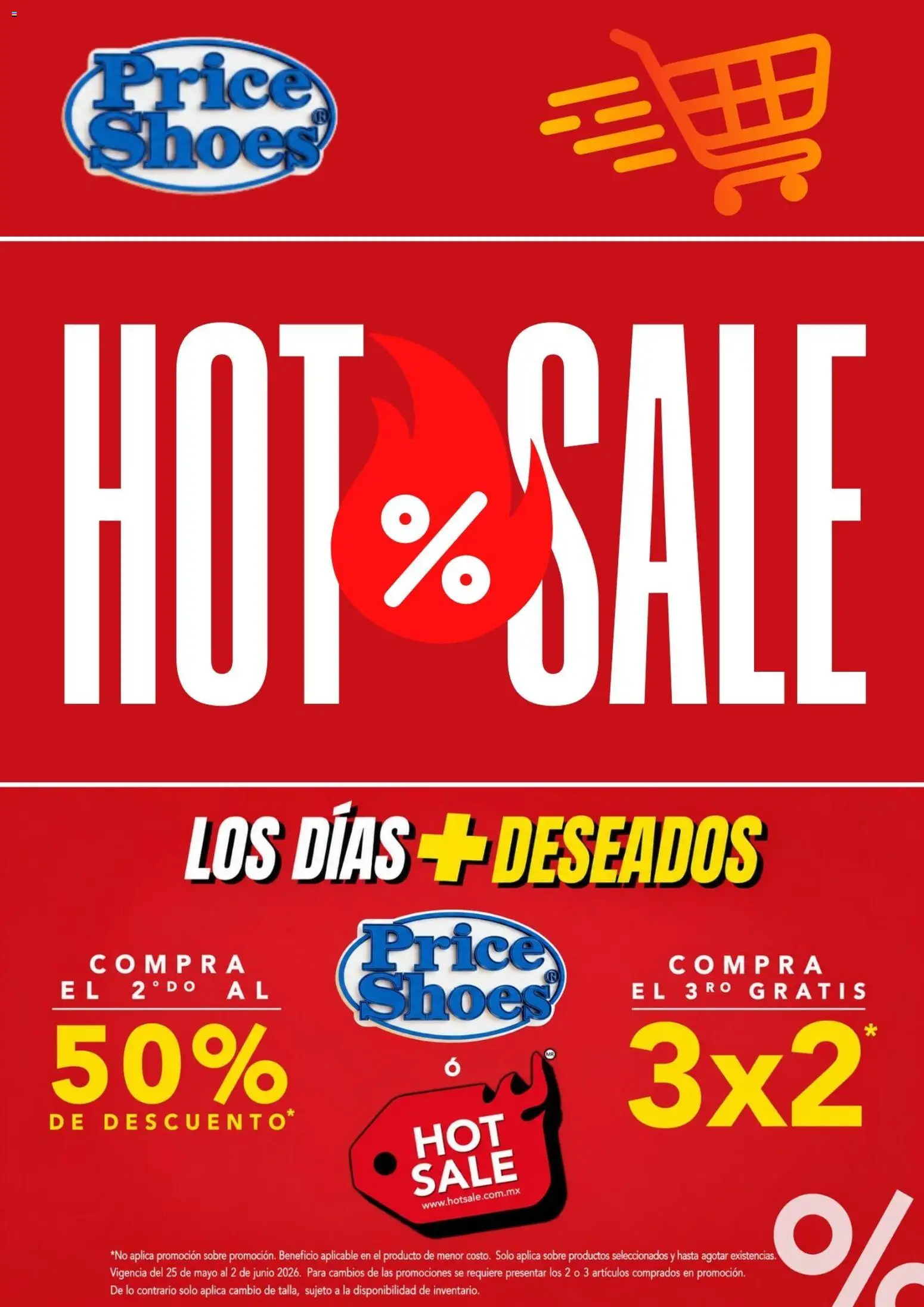 Vista previa las ofertas de la tienda Price Shoes - Price Shoes Hot Sale desde el 25/05/2026 - Sobre