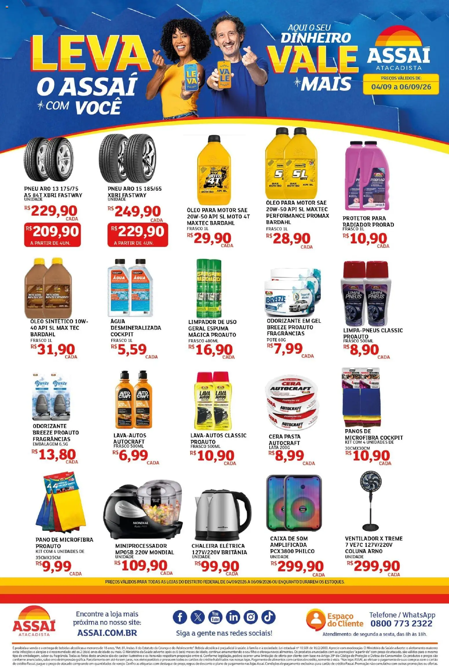 Pré-Visualização do folheto "Assaí Atacadista ofertas - DF" da loja Assaí Atacadista válido a partir de 04/09/2026