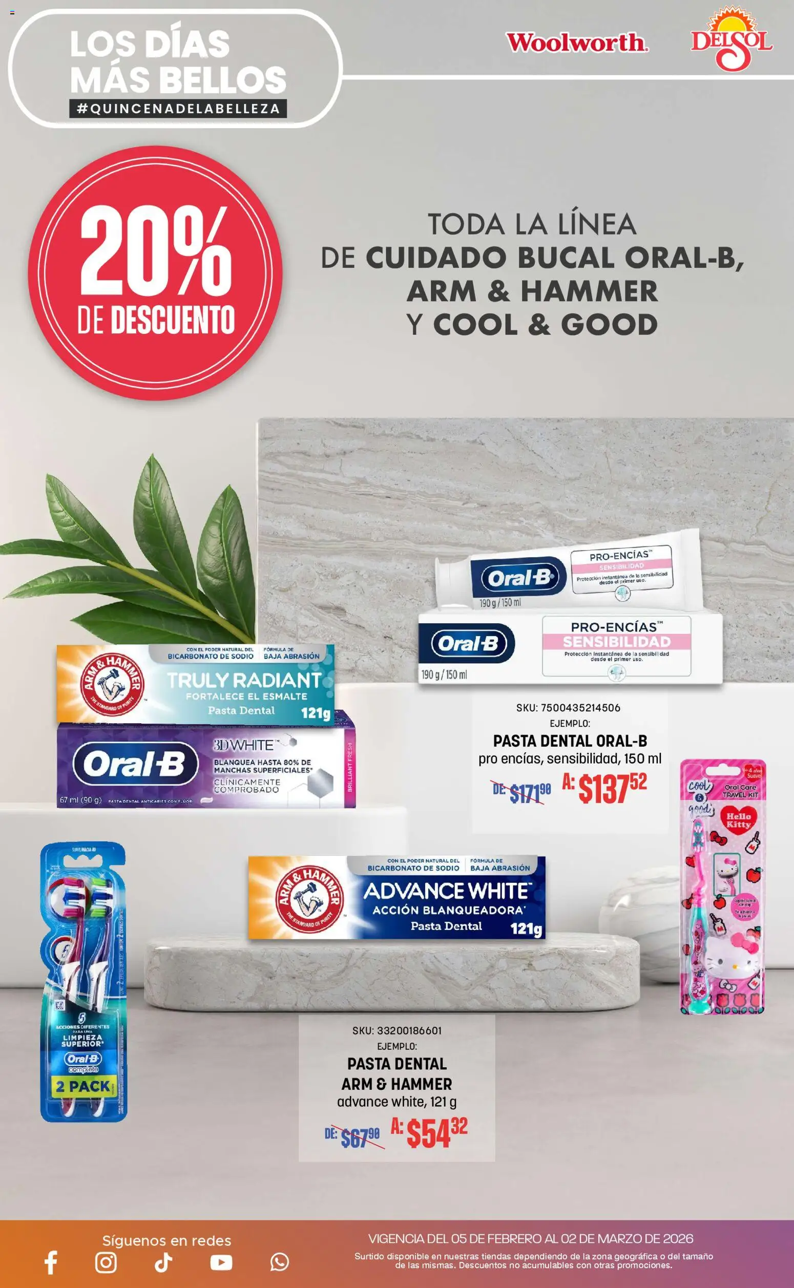 Vista previa las ofertas de la tienda Del Sol y Woolworth - Catálogo desde el 05/02/2026 - Pasta, Pasta dental