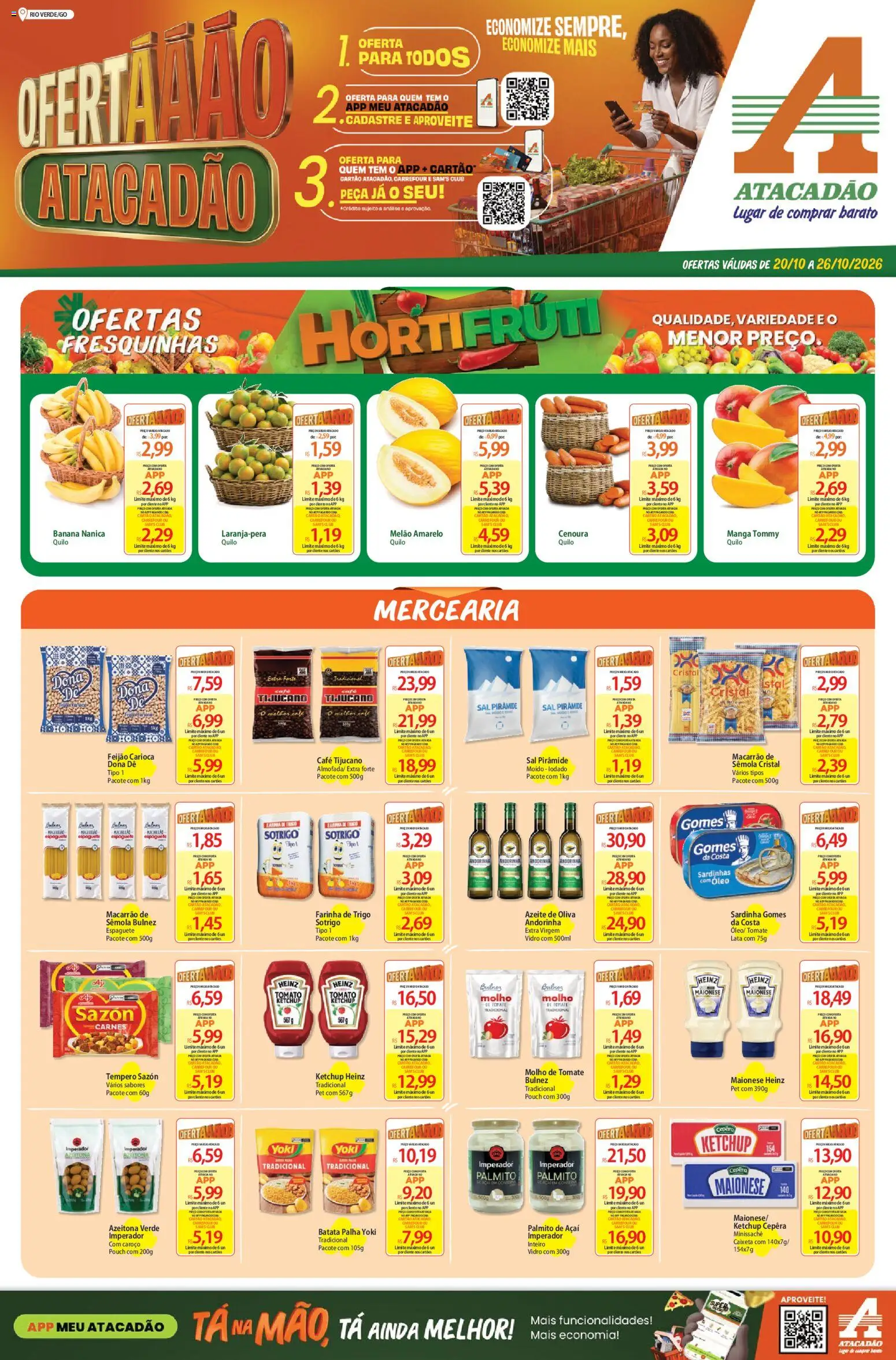 Pré-Visualização do folheto "Atacadão ofertas - GO" da loja Atacadão válido a partir de 20/10/2026