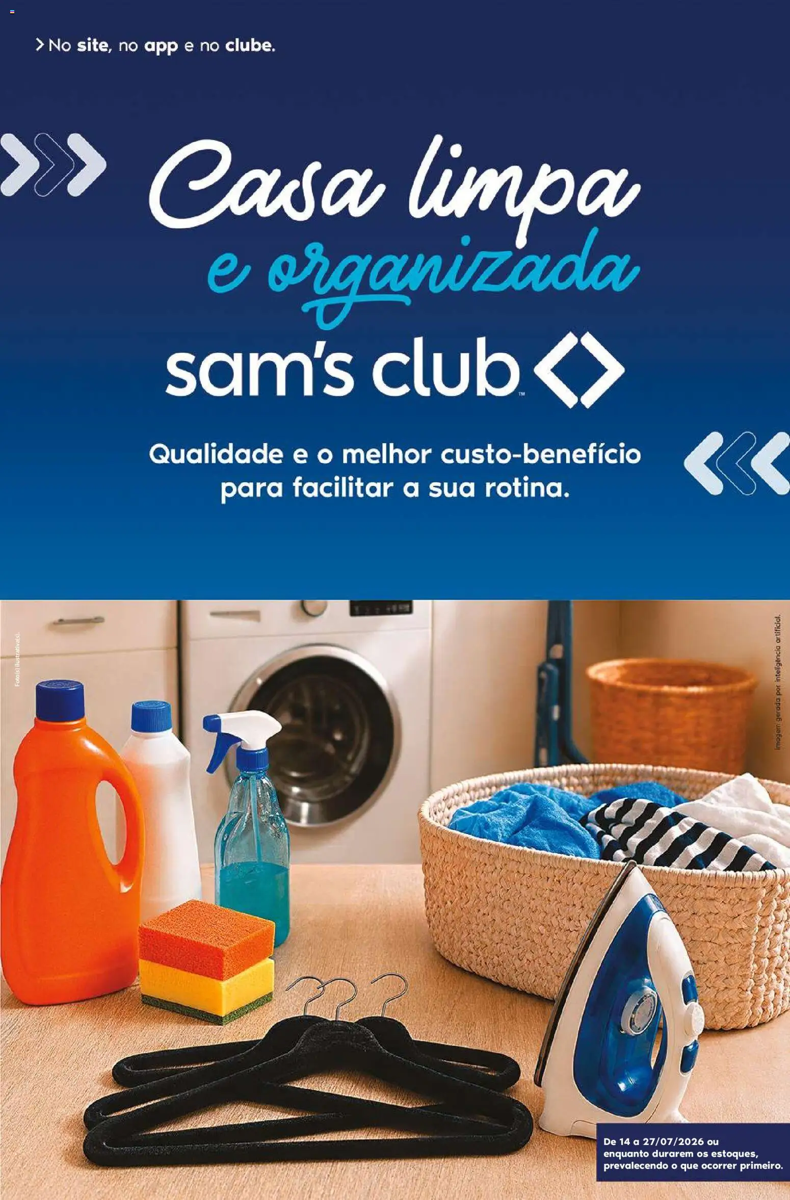 Pré-Visualização do folheto "Sam's Club ofertas Casa Limpa" da loja Sam's Club válido a partir de 14/07/2026