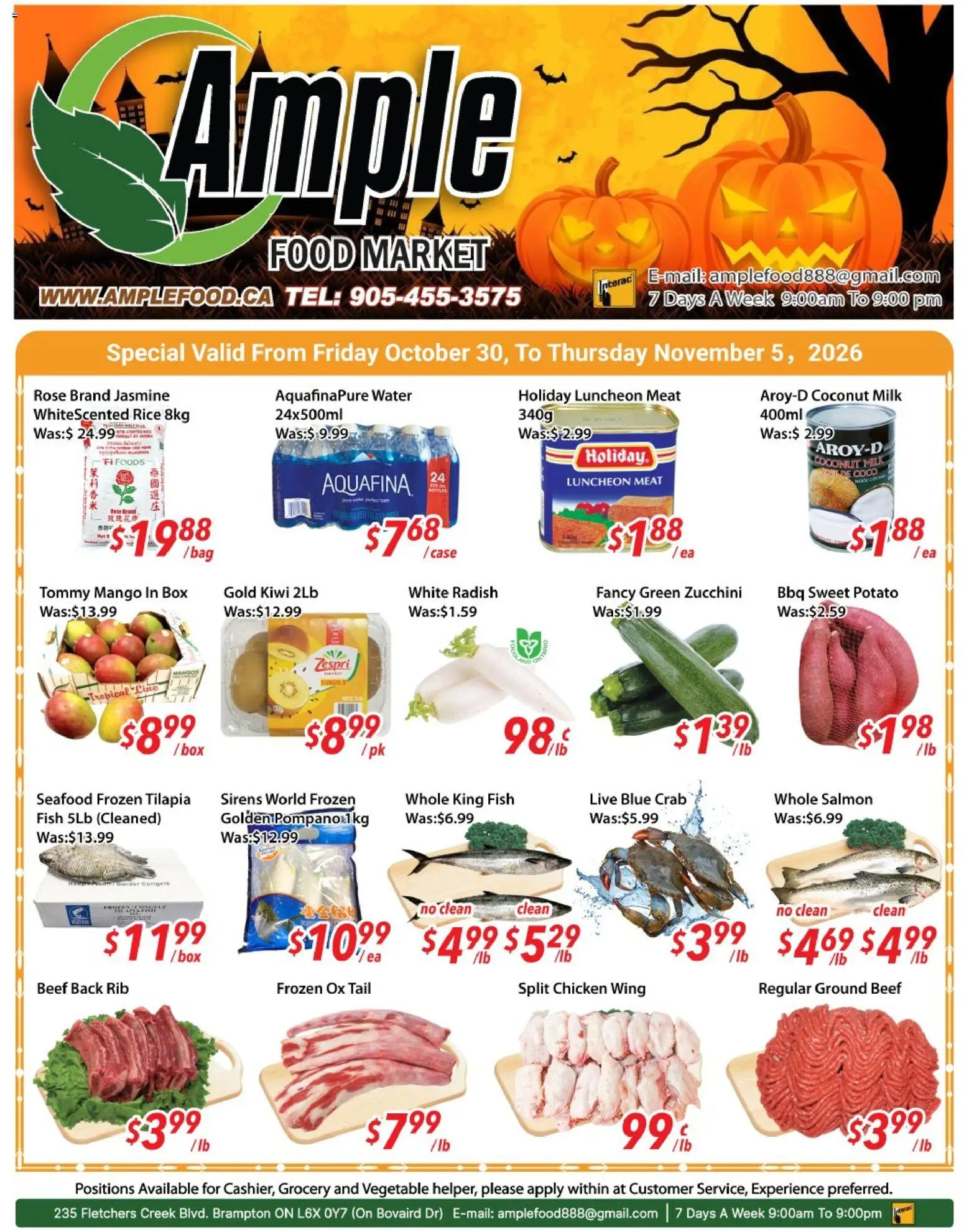 Preview of leaflet Ample Food Market weekly flyer Brampton from shop Ample Food Market is valid from Oct 30, 2026