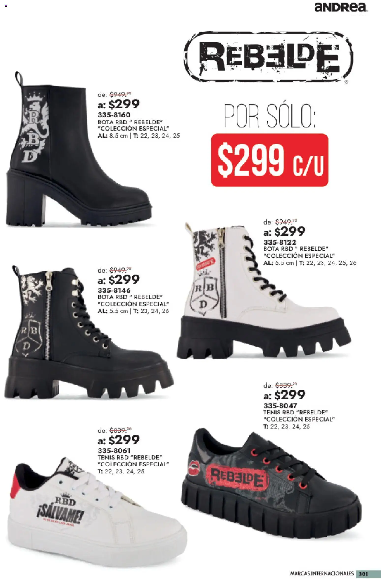Vista previa las ofertas de la tienda Andrea - Andrea catálogo Outlet desde el 26/07/2026 