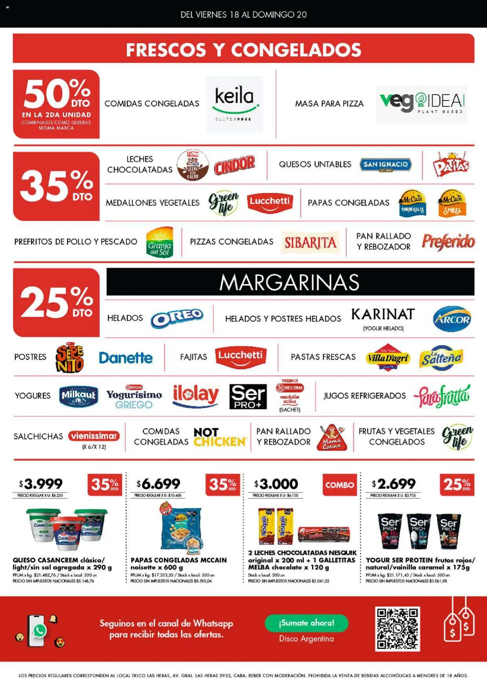 Vista previa del folleto de la tienda Disco válido desde el 17/09/2026 - Disco, Papas, Cocina, Chocolate, Bebidas, Galletitas, Yogur, Comidas congeladas