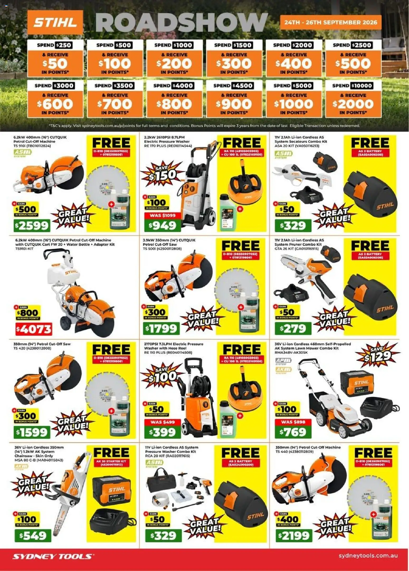 Preview of catalogue Sydney Tools catalogue from shop Sydney Tools valid 24/09/2026