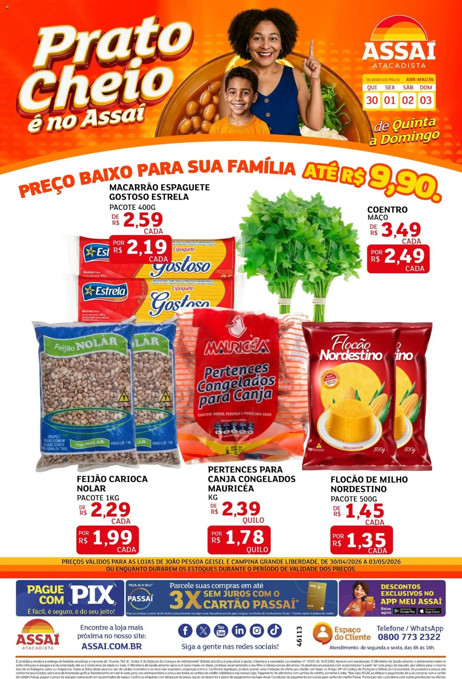 Pré-Visualização do folheto "Assaí Atacadista ofertas - PB" da loja Assaí Atacadista válido a partir de 30/04/2026