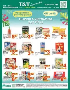 Preview of leaflet T&T Supermarket flyer - Filipino & Vietnamese Top Picks from shop T&T Supermarket is valid from Sep 04, 2026