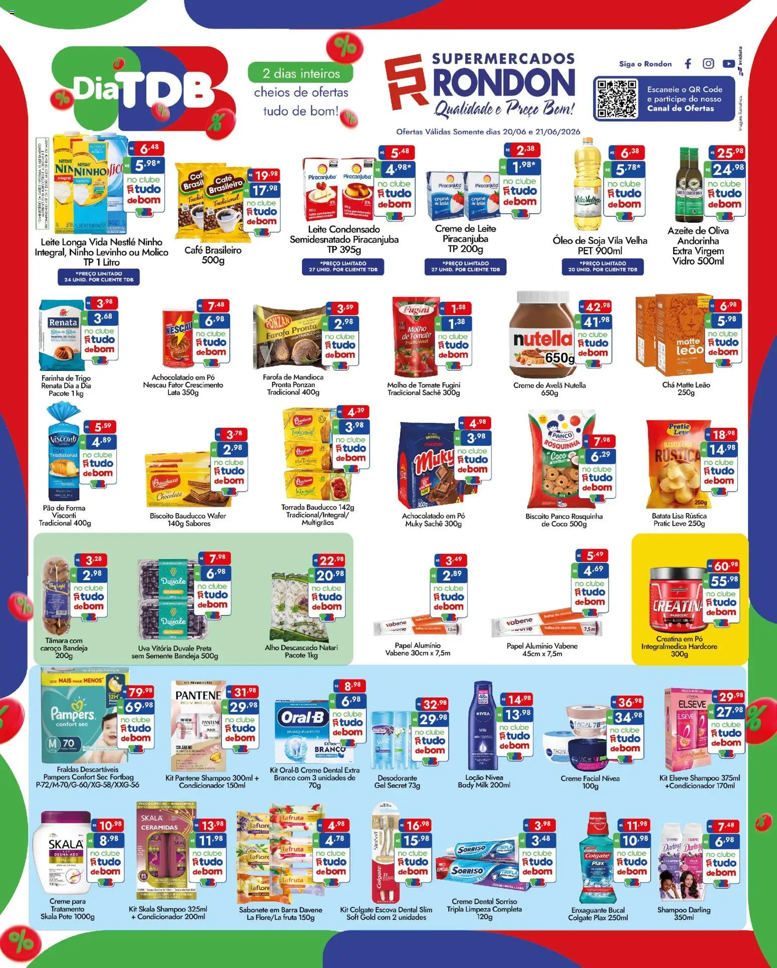 Pré-Visualização do folheto "Supermercados Rondon ofertas FDS" da loja Supermercados Rondon válido a partir de 20/06/2026