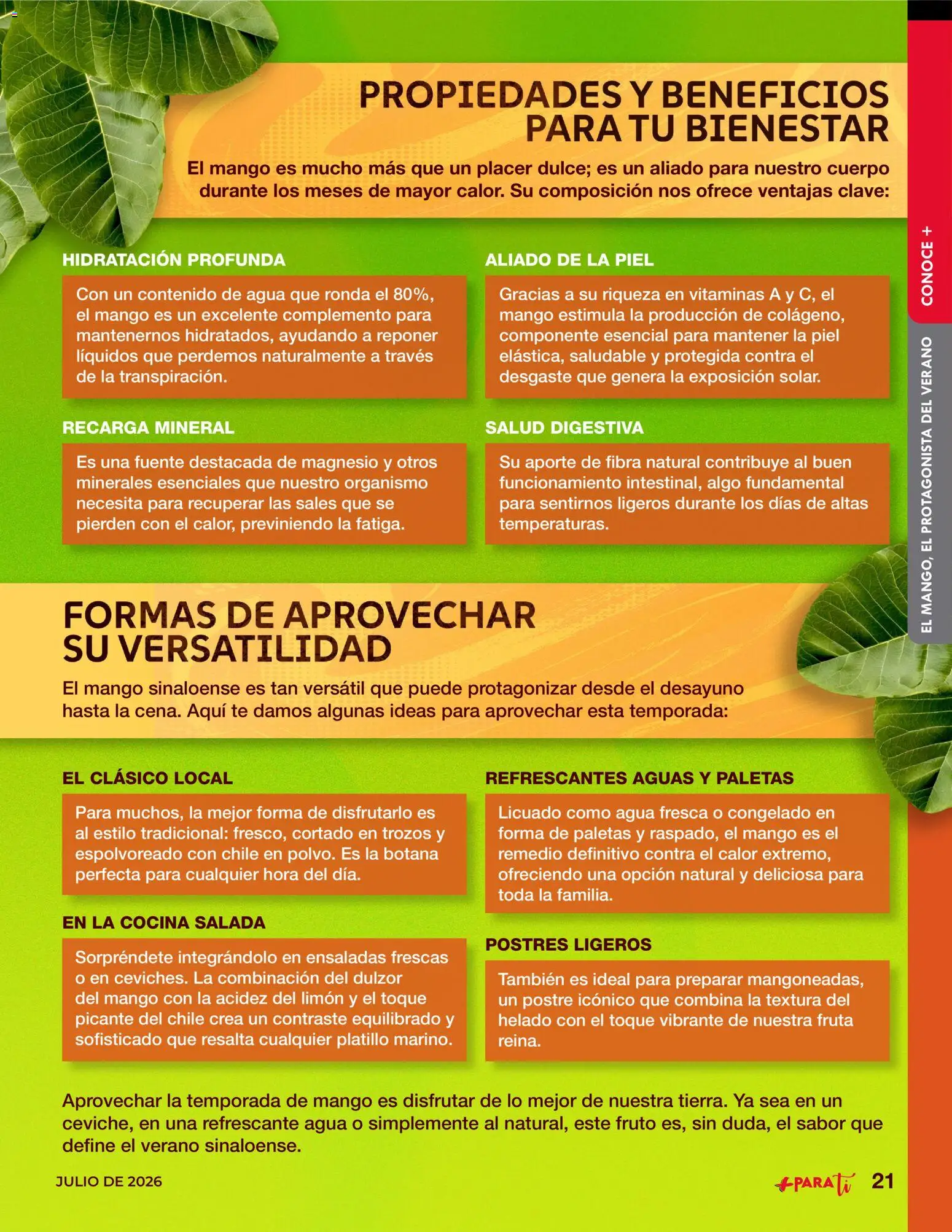 Vista previa las ofertas de la tienda Casa Ley - Casa Ley folleto Para ti desde el 01/07/2026 - Fruta, Té, Helado, Chile, Vitaminas, Limón, Fuente, Paletas