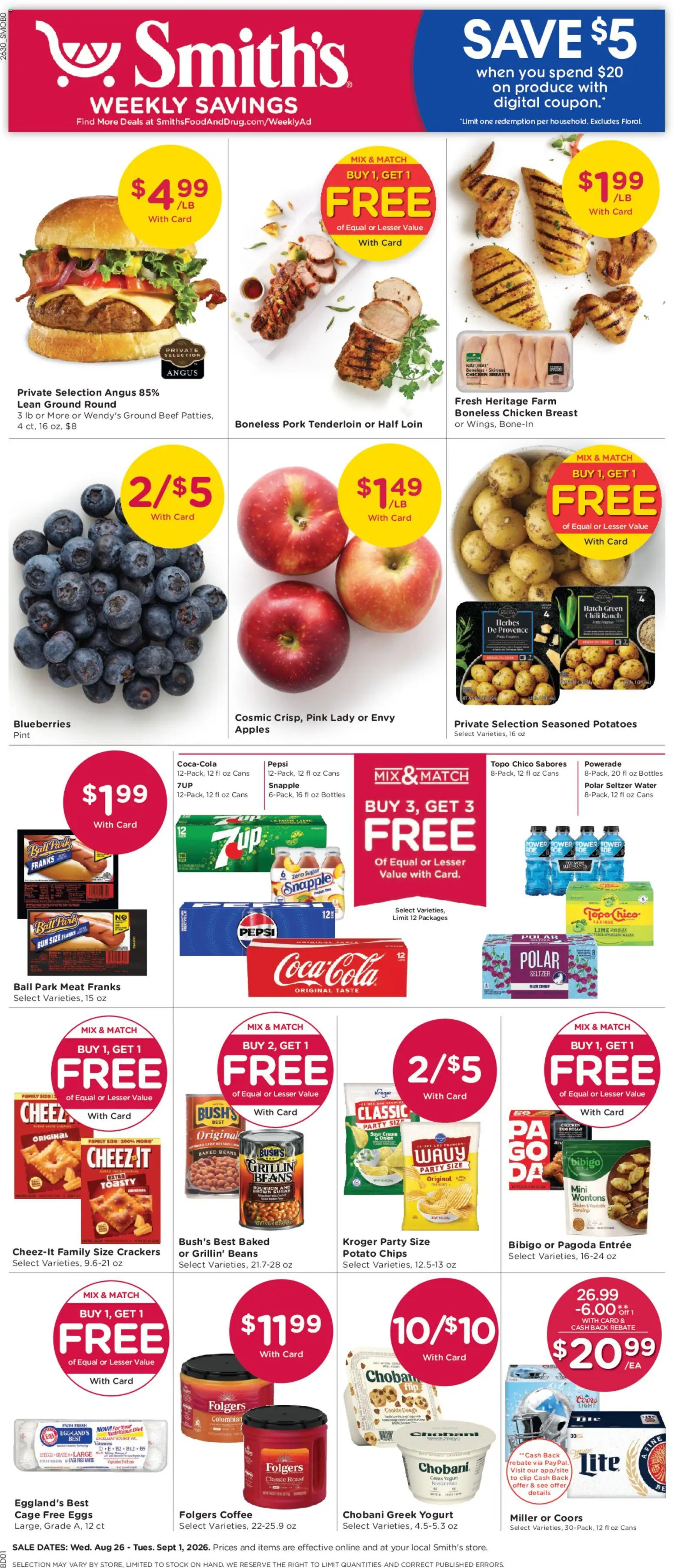Ad Preview of Smith's Smith's Weekly Ad from 08/26/2026