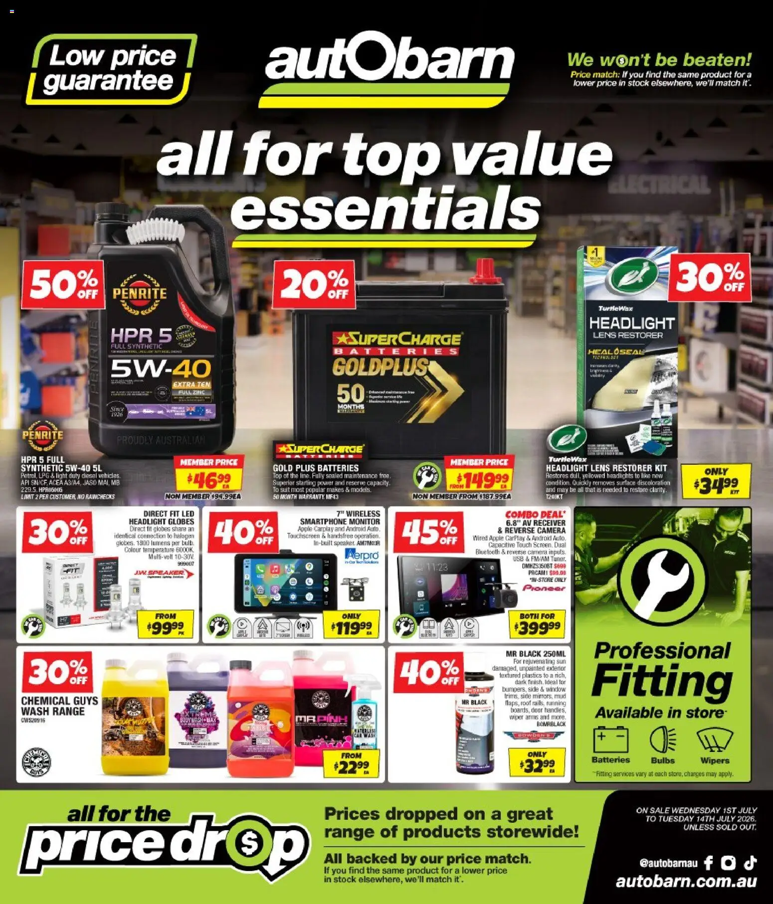 Preview of catalogue Autobarn catalogue from shop Autobarn valid 01/07/2026 - Light, Window, Batteries, Smartphone, Monitor, Camera, Speaker, Usb