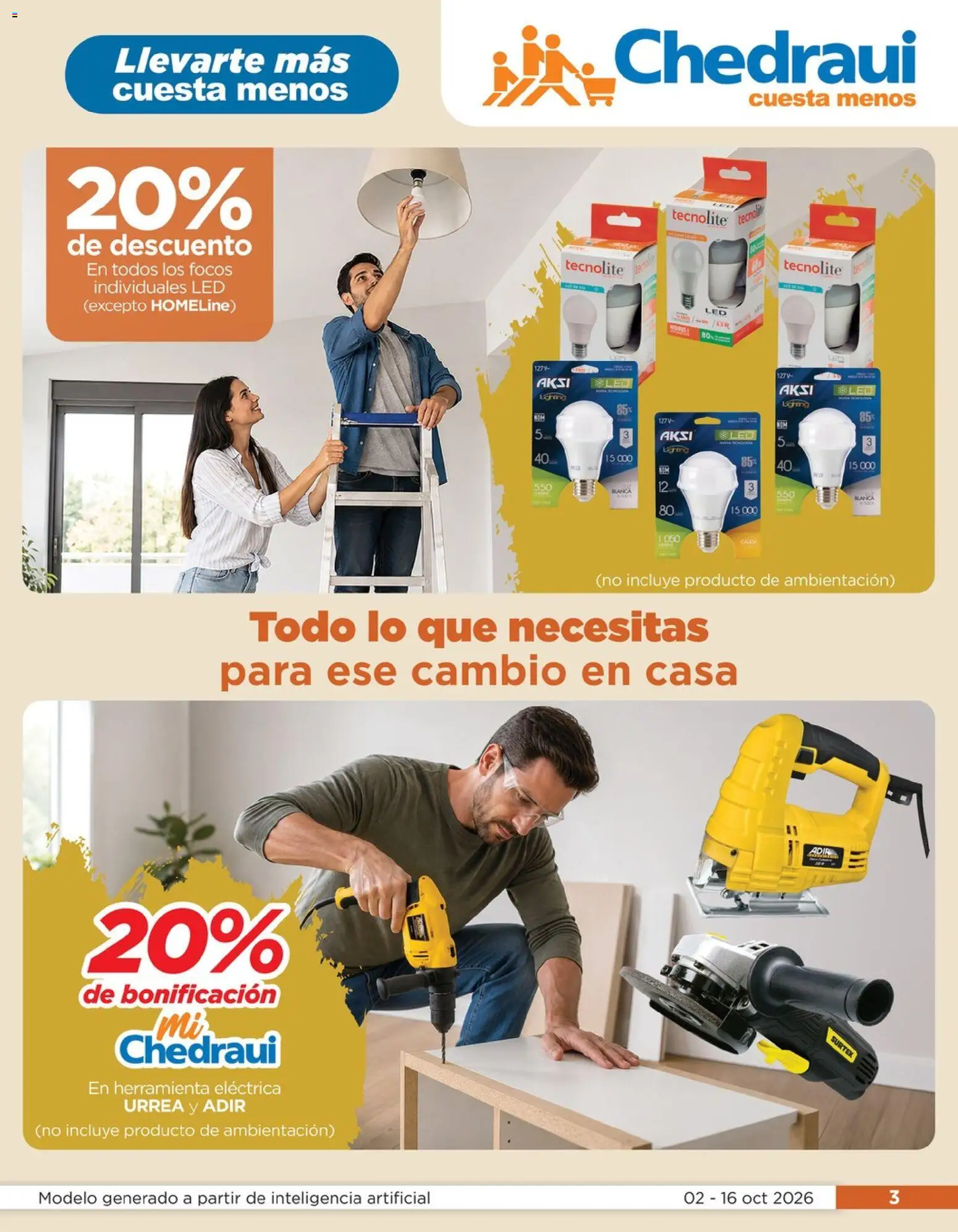 Vista previa las ofertas de la tienda Chedraui - Chedraui folleto Renueva tu hogar Llevarte más cuesta menos desde el 02/10/2026 