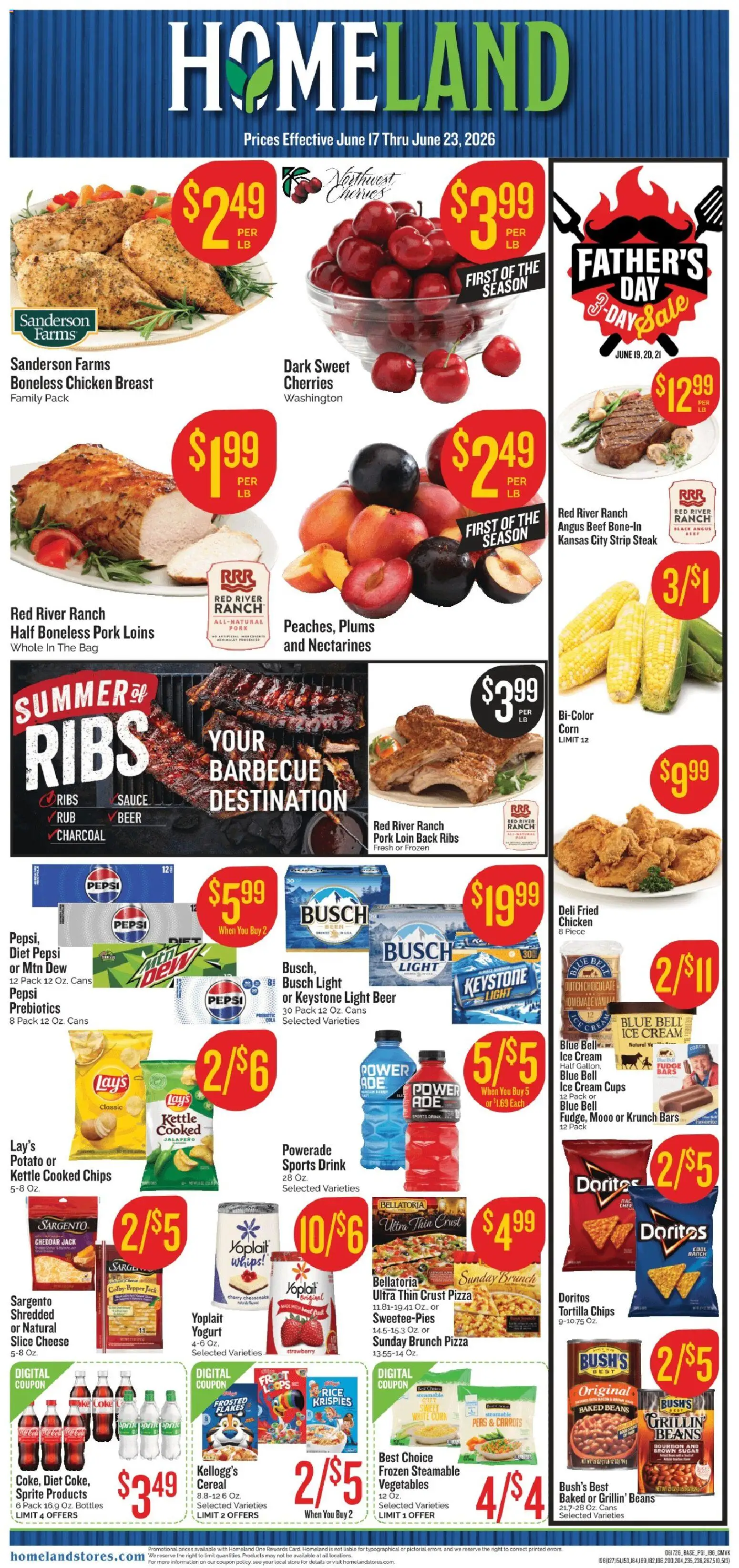 Ad Preview of Homeland Homeland Weekly Ad from 06/17/2026