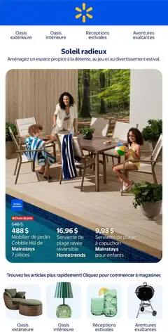 Un aperçu du dépliant Walmart circulaire - Soleil radieux du magasin Walmart est valide à partir 30 avr. 2026