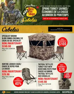 Preview of leaflet Cabelas weekly flyer / circulaire from shop Cabelas is valid from Apr 30, 2026