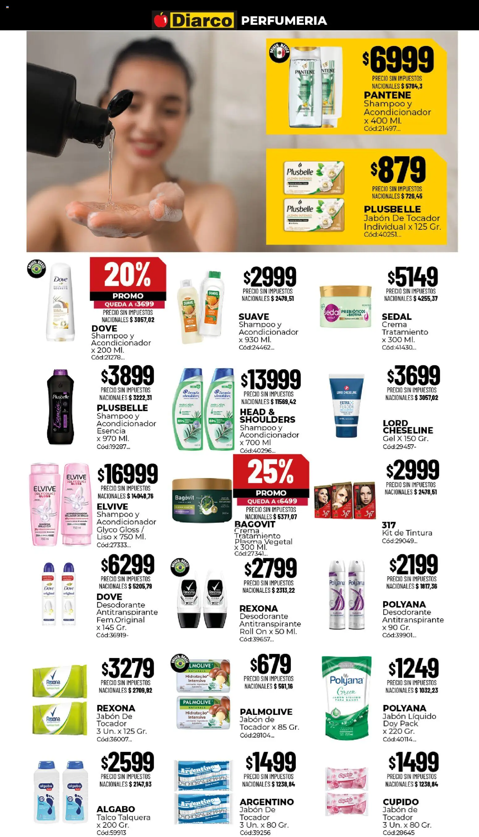 Vista previa del folleto de la tienda Diarco válido desde el 17/08/2026 - Crema, Desodorante, Jabón, Jabón líquido, Tintura, Acondicionador, Individual, Antitranspirante