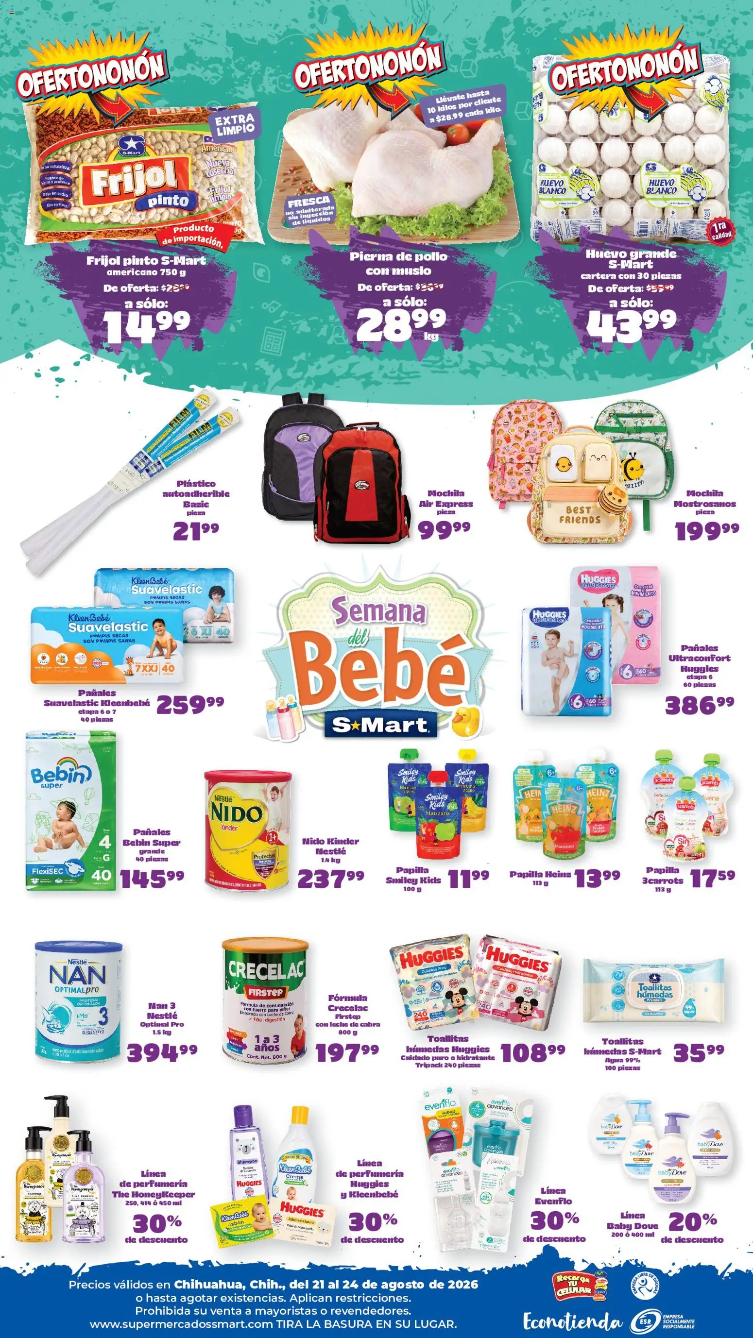 Vista previa las ofertas de la tienda S-Mart - S-Mart folleto Ofertas de feria Chihuahua desde el 21/08/2026 