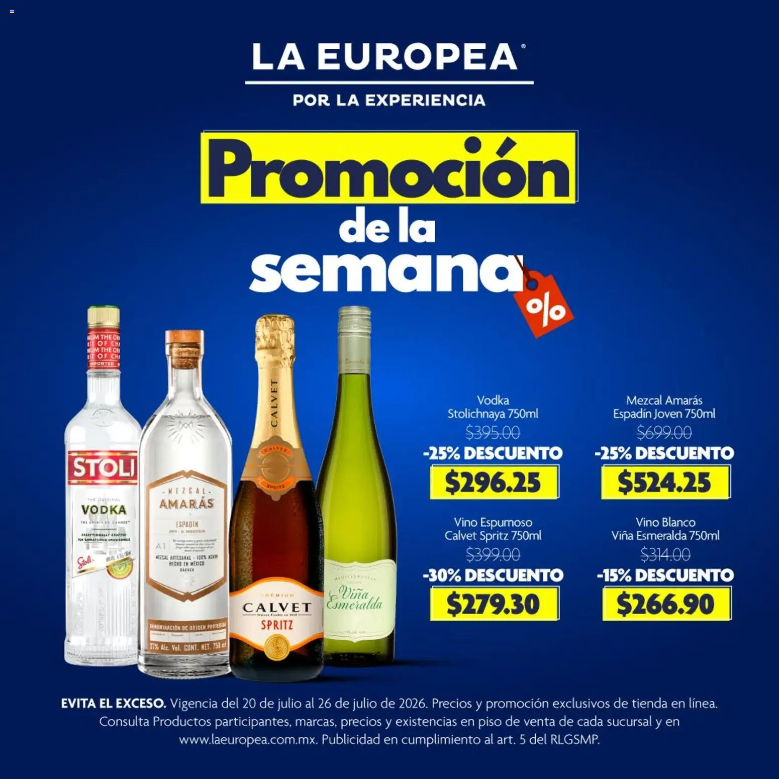 Vista previa las ofertas de la tienda La Europea - La Europea catálogo Promoción desde el 20/07/2026 - Vodka, Vino, Vino blanco, Vino espumoso