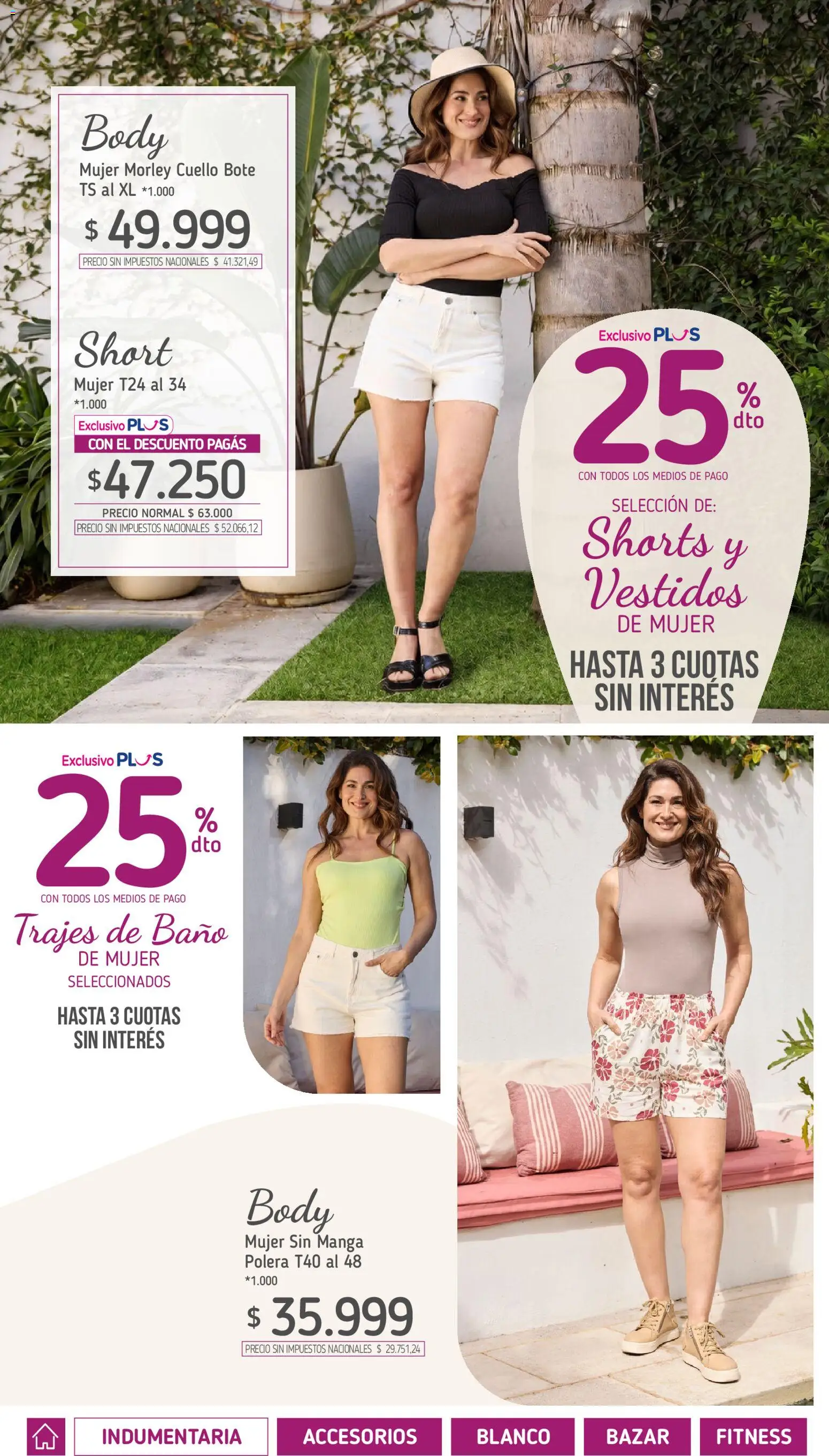 Vista previa del folleto de la tienda La Anonima válido desde el 01/10/2026 - Manga, Baño, Short, Body, Polera