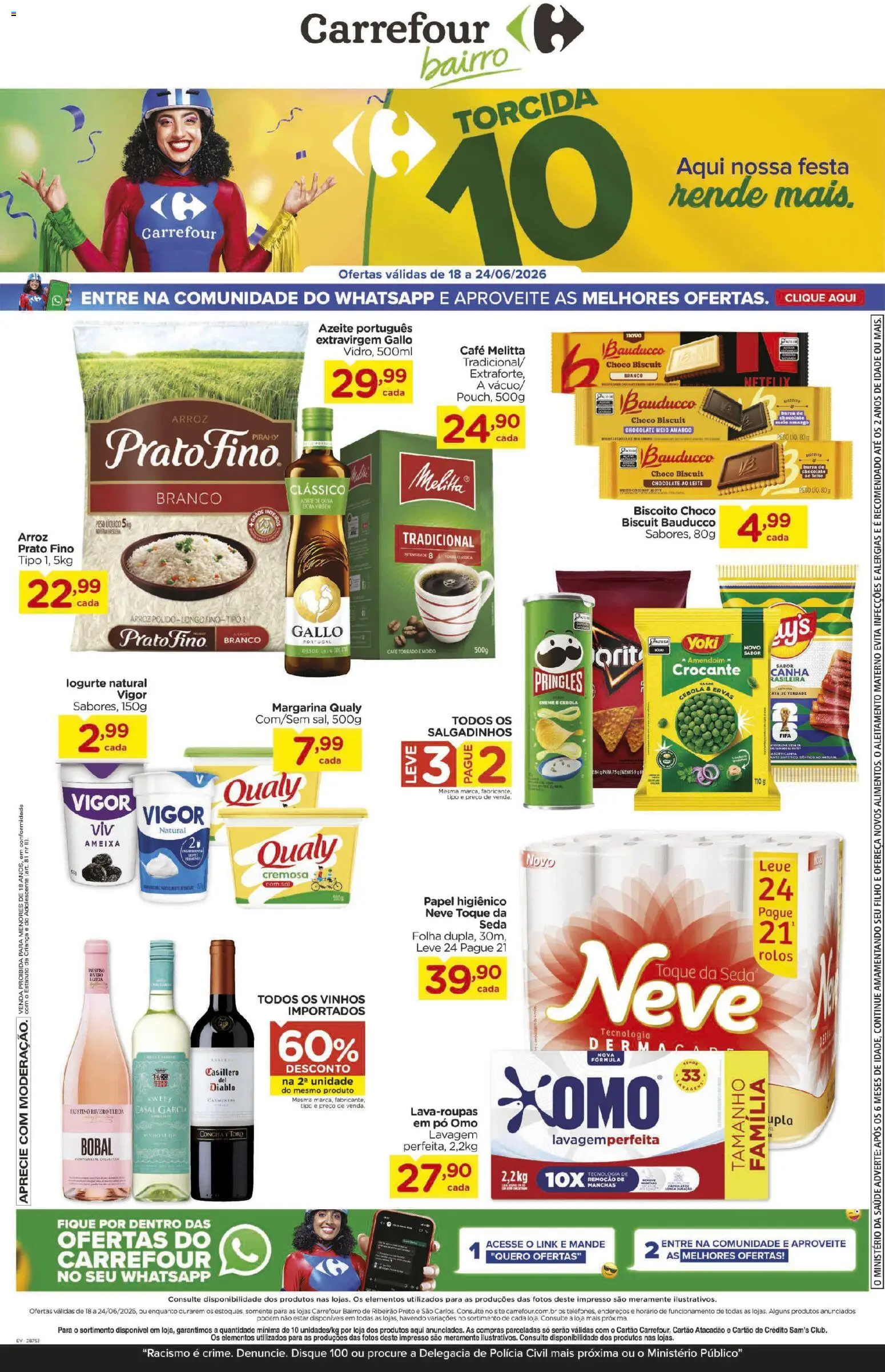 Pré-Visualização do folheto "Carrefour Bairro ofertas Semanal" da loja Carrefour Bairro válido a partir de 18/06/2026
