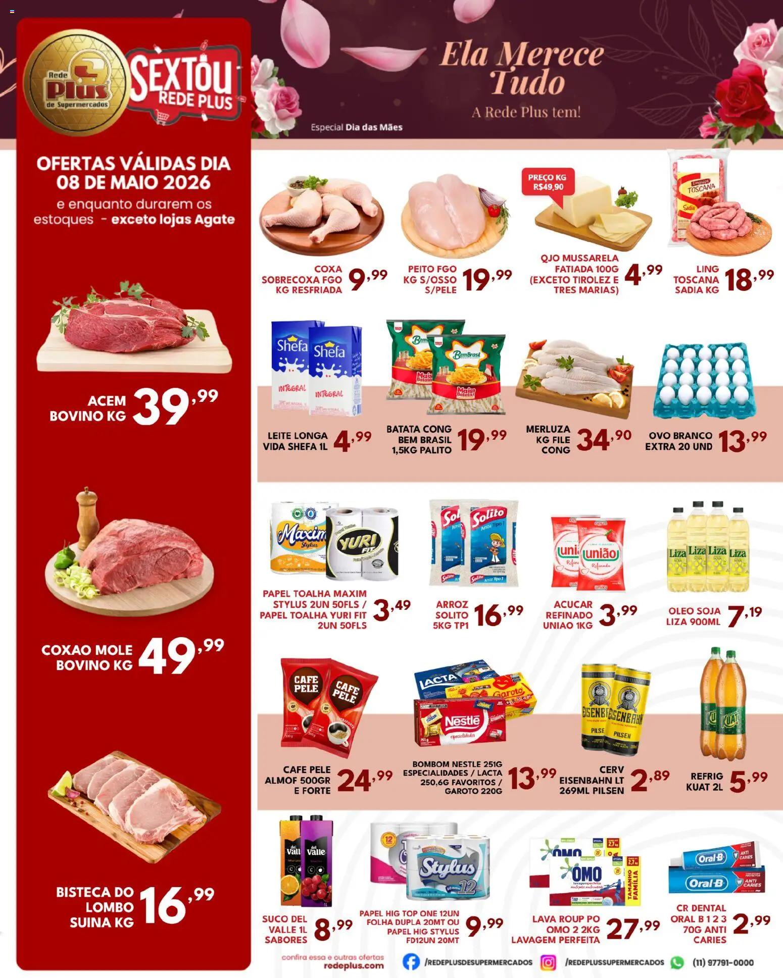 Pré-Visualização do folheto "Rede Plus Supermercados - Ofertas da semana" da loja Rede Plus Supermercados válido a partir de 08/05/2026