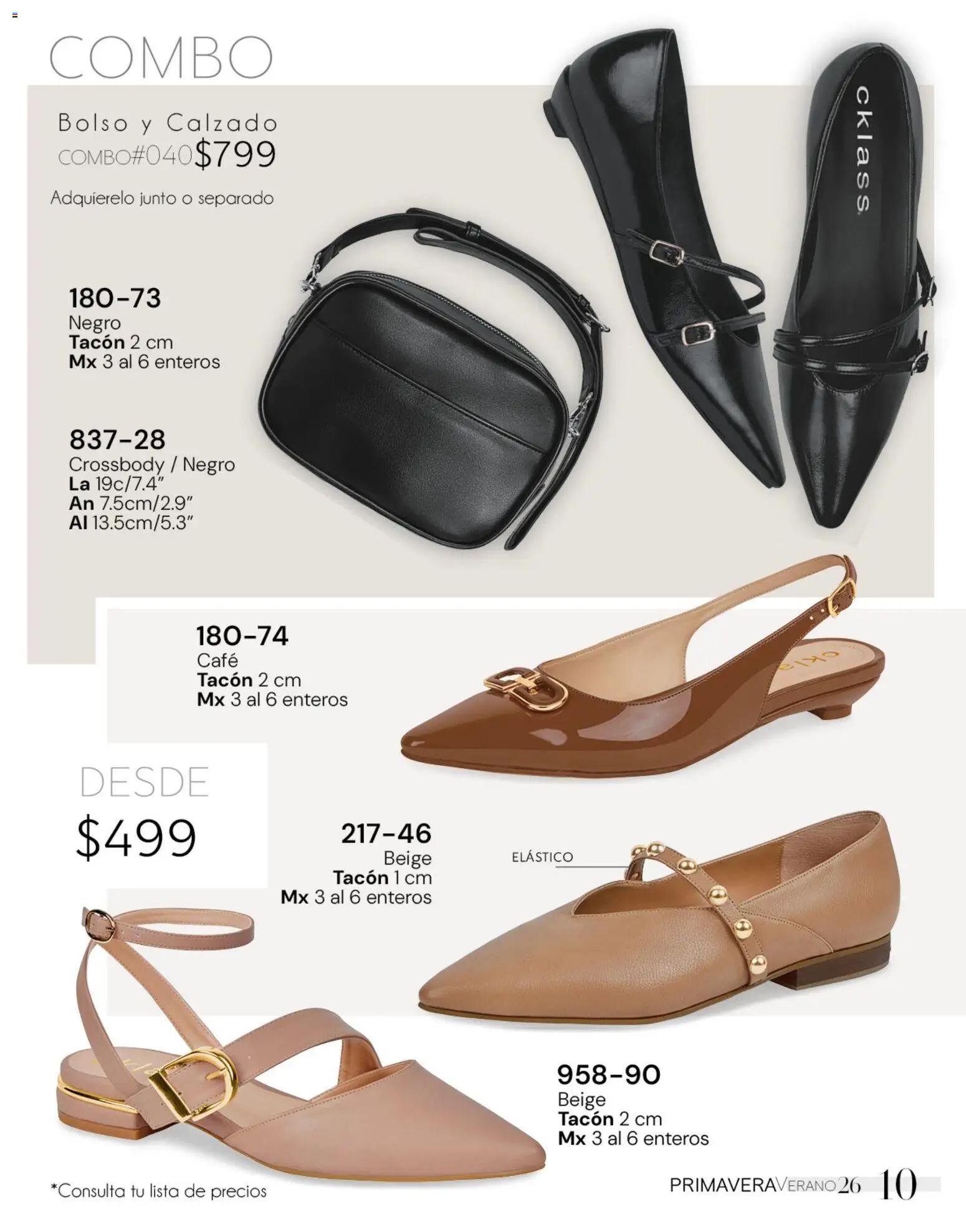 Vista previa las ofertas de la tienda Cklass - Catálogo Dama Calzado desde el 02/01/2026 - Café, Bolso